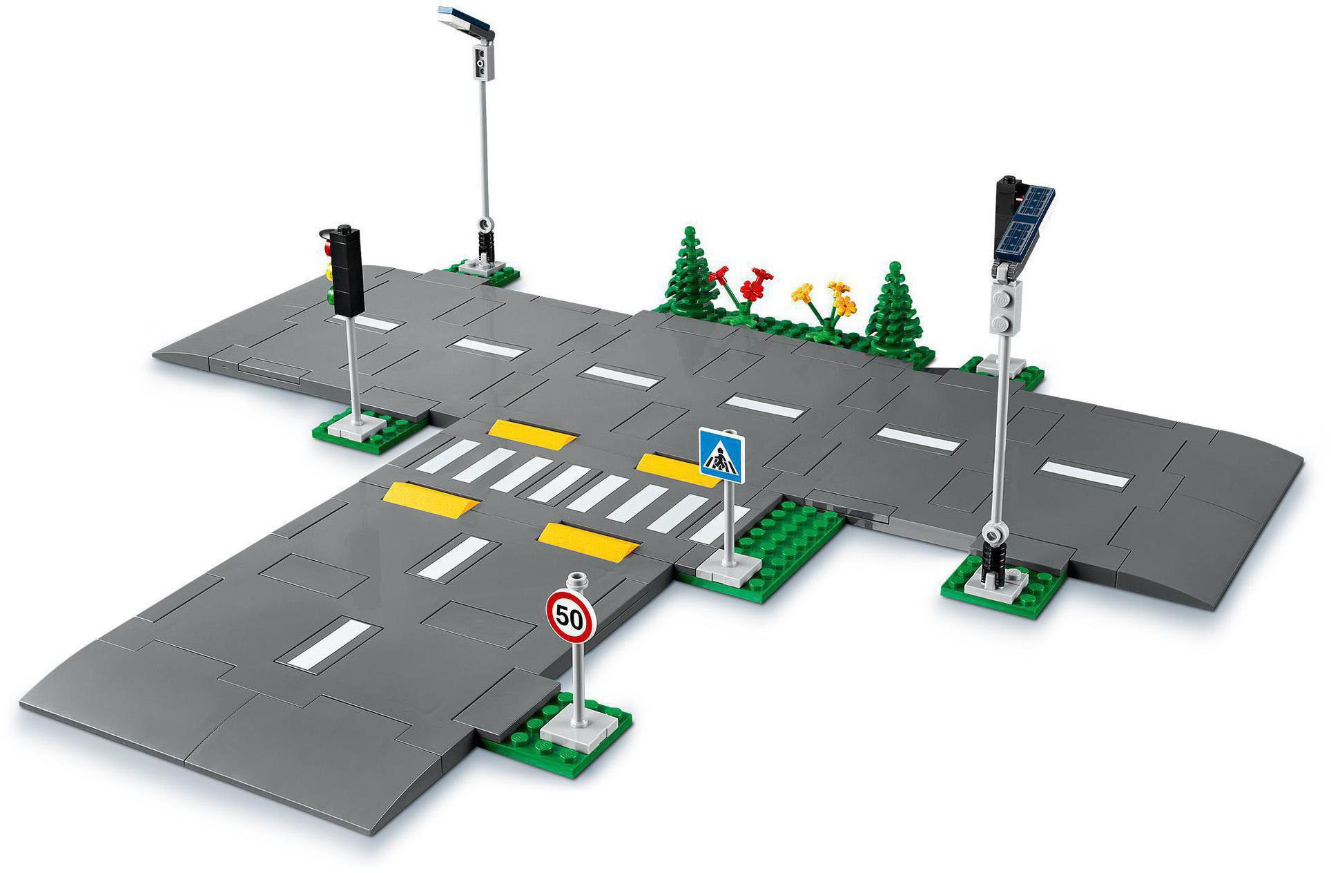 LEGO® Konstruktionsspielsteine »Strassenkreuzung mit Ampeln (60304), LEGO® City Town«, (112 St.), Made in Europe