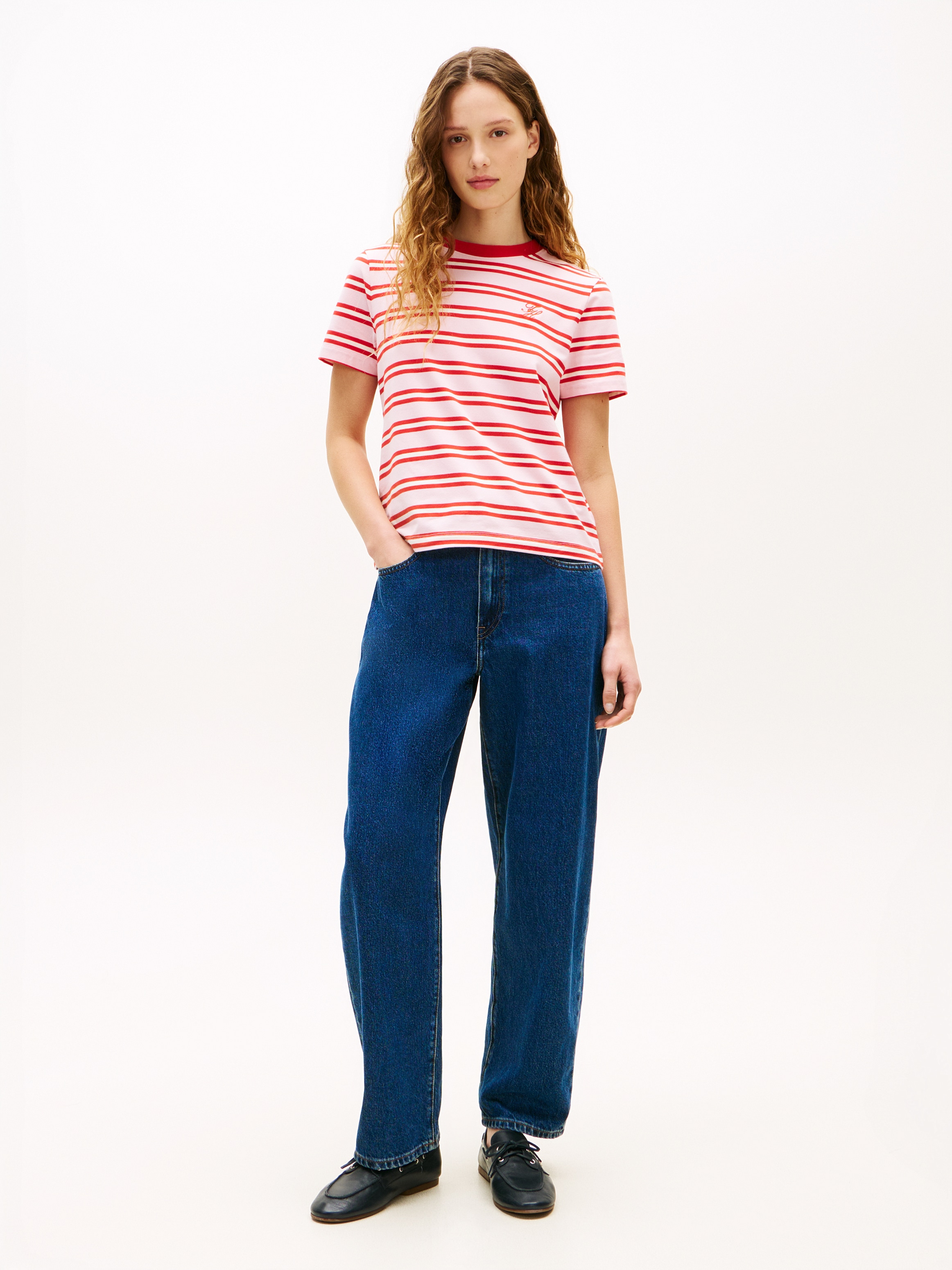Tommy Hilfiger T-shirt à manches courtes »TH SCRIPT REGULAR C-NECK SHORT SLEEVE TEE«