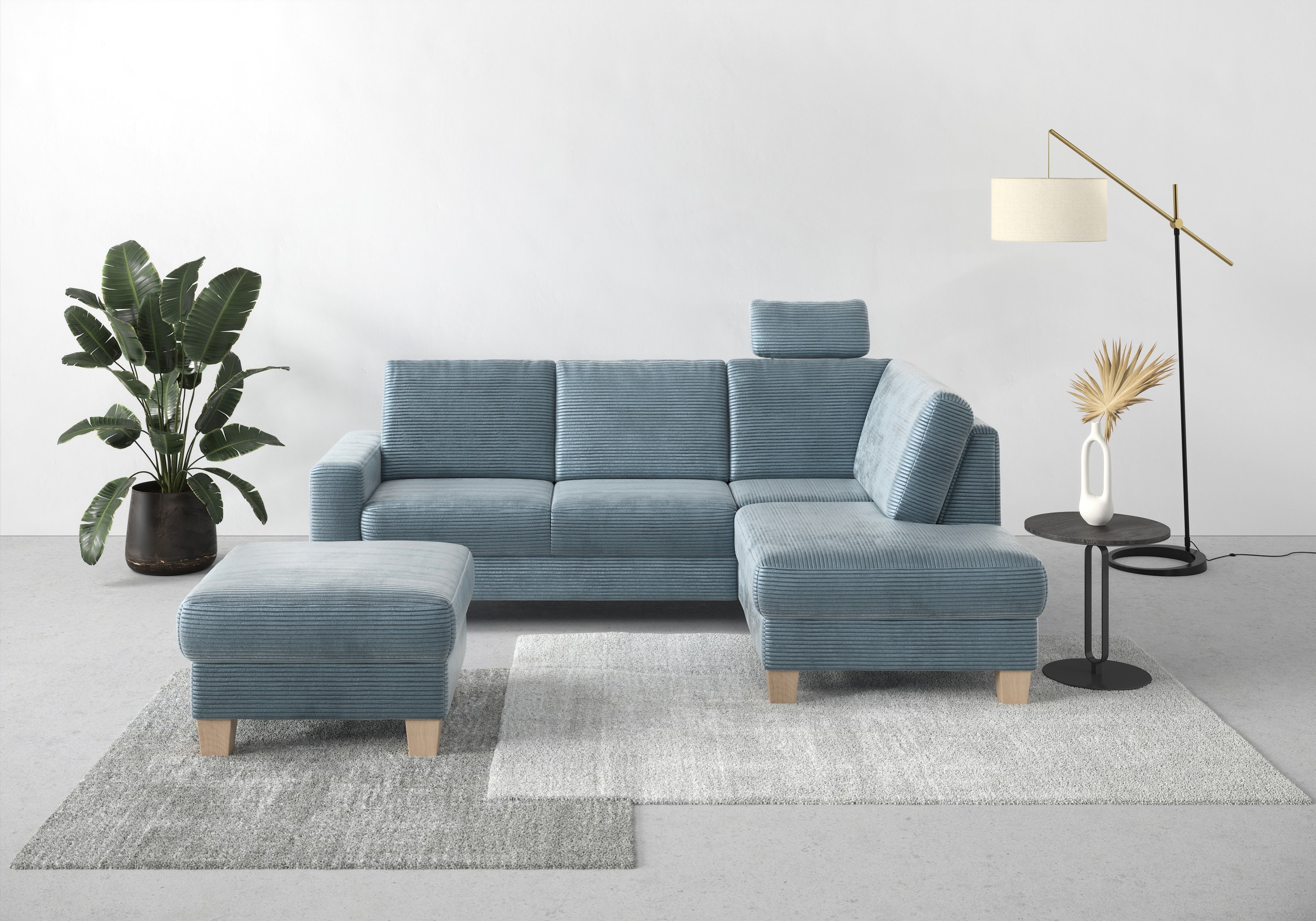 Home affaire Polsterhocker »Summer«, inkl. Stauraum, Cord-Bezug