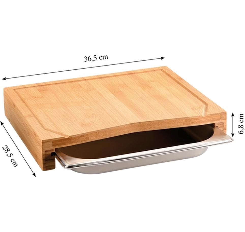 Image of KESPER Schneidebrett "mit Auffangschale" mit Saftrille
