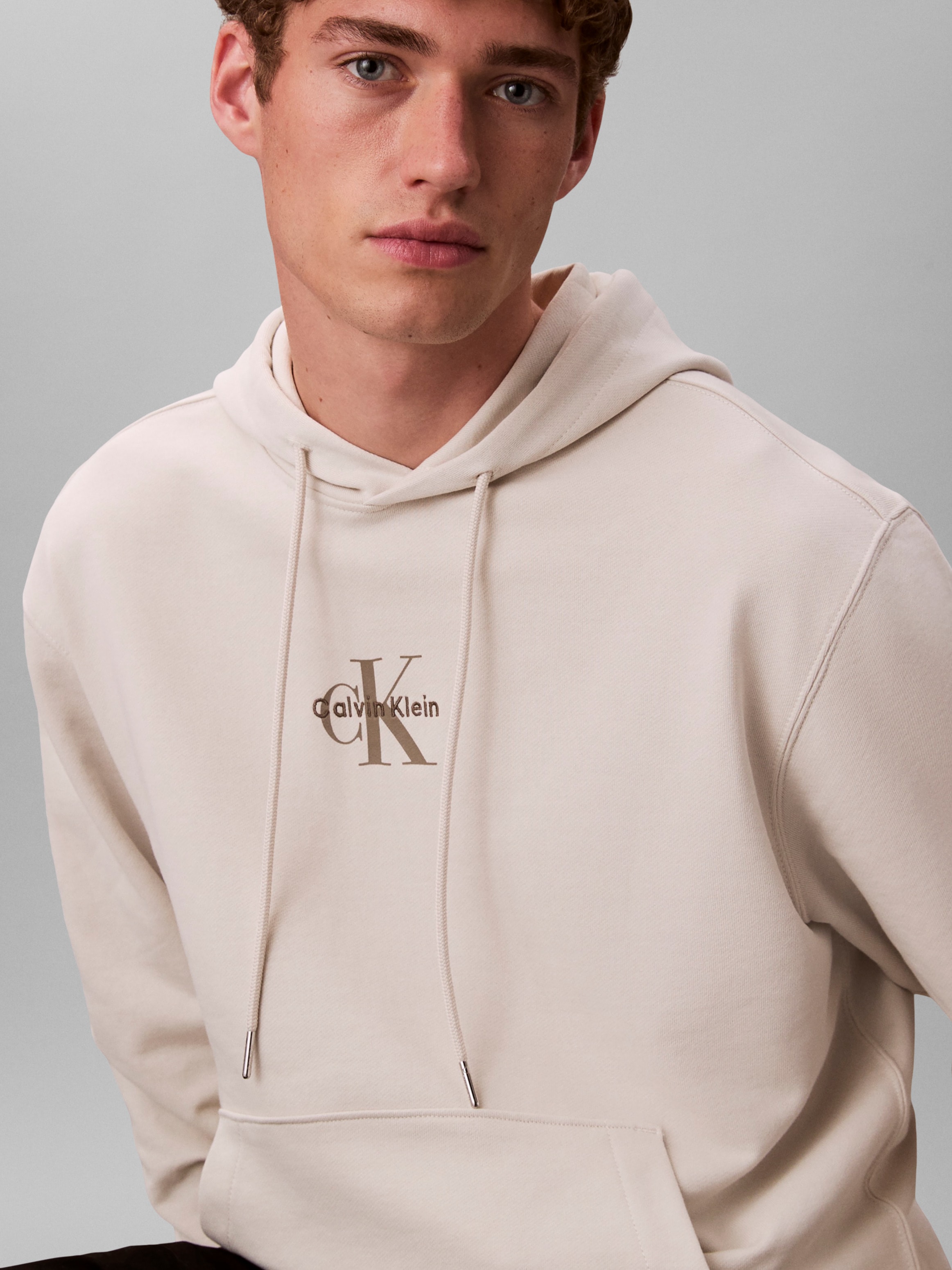 Calvin Klein Jeans Sweatshirt »LS EU 350TERRY MICRO MONOLOGO HO«, Kapuze, regular fit
