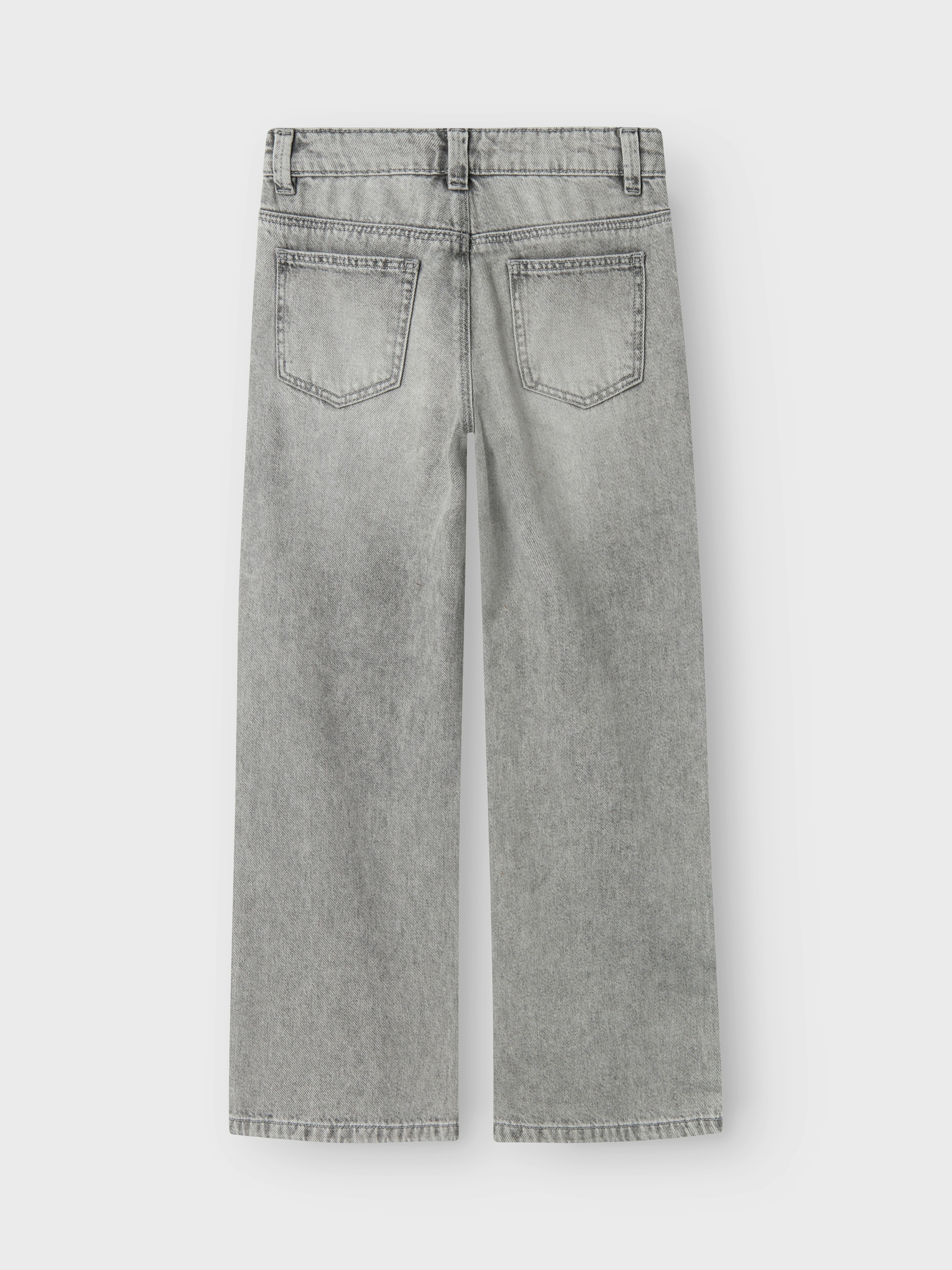Name It Weite Jeans »NKFROSE für Mädchen mit weitem Bein und klassischem Sitz«, normal, Denim, Abriebeffekte, Reissverschluss