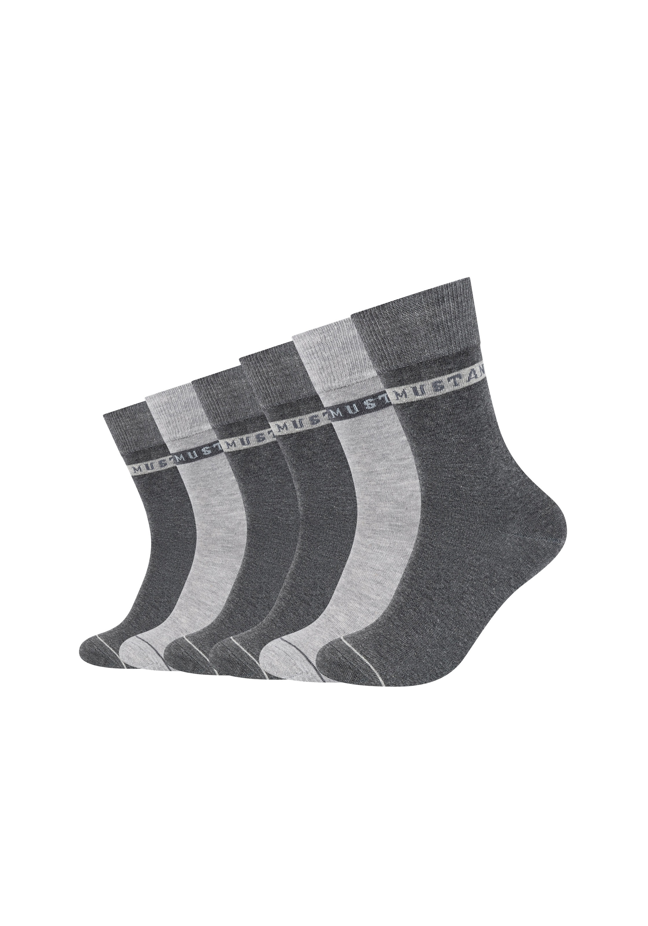 MUSTANG Socken »casual« 6 Paar tlg. weicher und elastischer Komfortbund