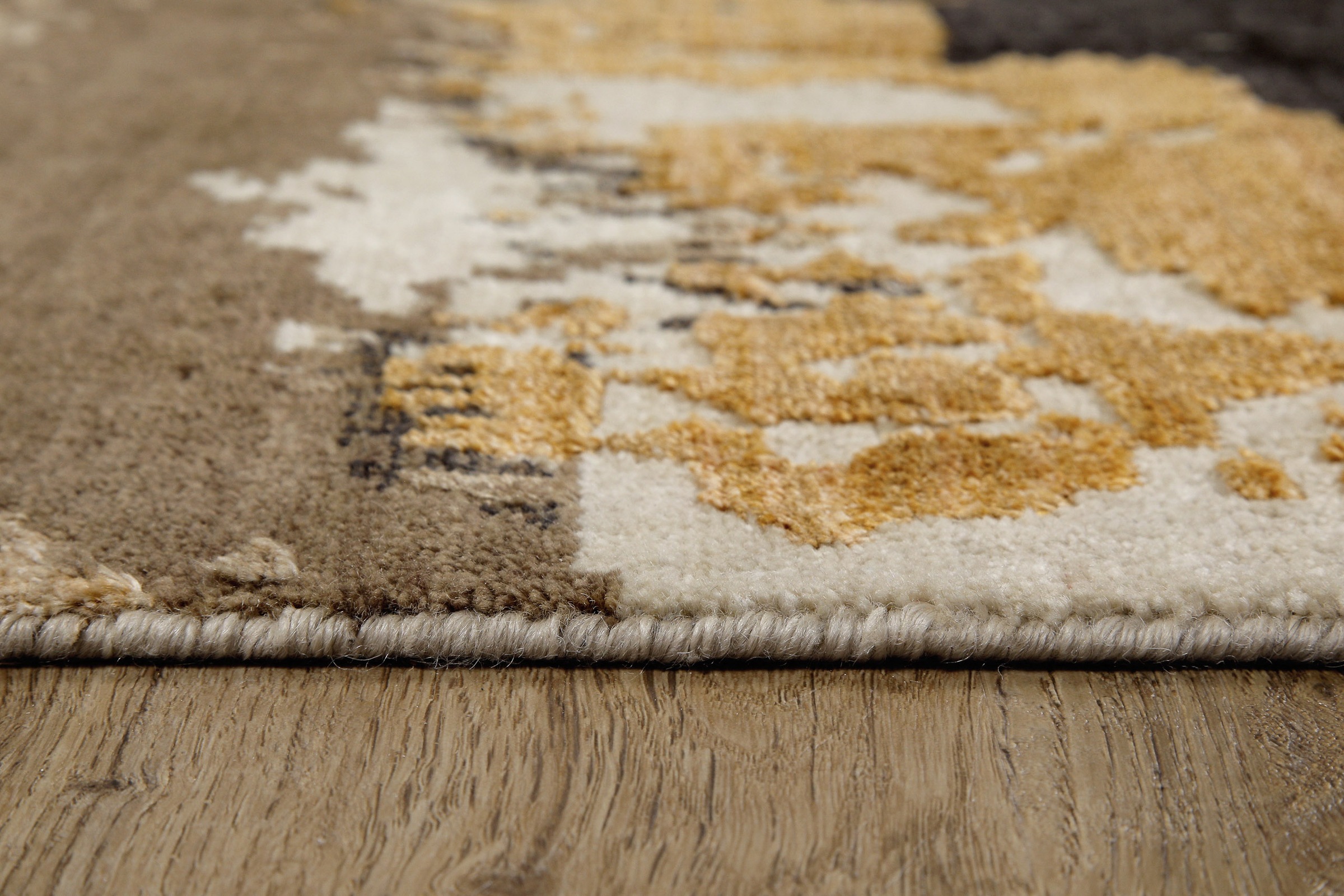 GOODproduct Teppich »Orin« rechteckig 6 mm Höhe Kurzflor, 80 % Wolle und Viskose, handgewebt, weich, Schlafzimmer