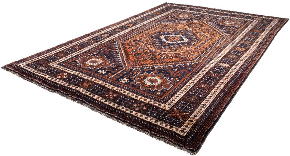 Image of morgenland Orientteppich »Perser - Nomadic - 357 x 235 cm - dunkelblau«, rechteckig, 10 mm Höhe, Wohnzimmer, Handgeknüpft, Einzelstück mit Zertifikat bei Ackermann Versand Schweiz