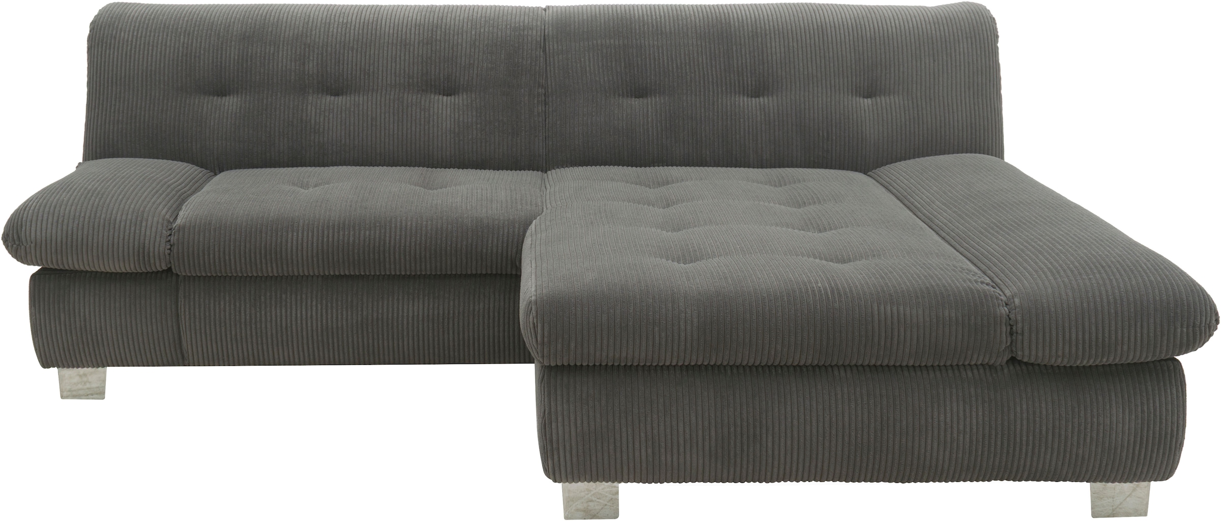 DOMO collection Ecksofa »100031 kompakte Stellmasse, komfortabel und bequem, L-Form« wahlweise mit Bettfunktion und Armteilverstellung. Breite 234 cm