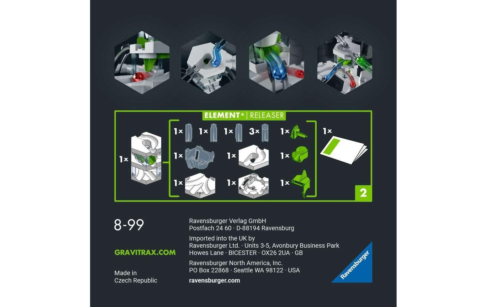 Ravensburger Kugelbahn »Zubehör GraviTrax Pro Element Releaser«, (2 tlg.)