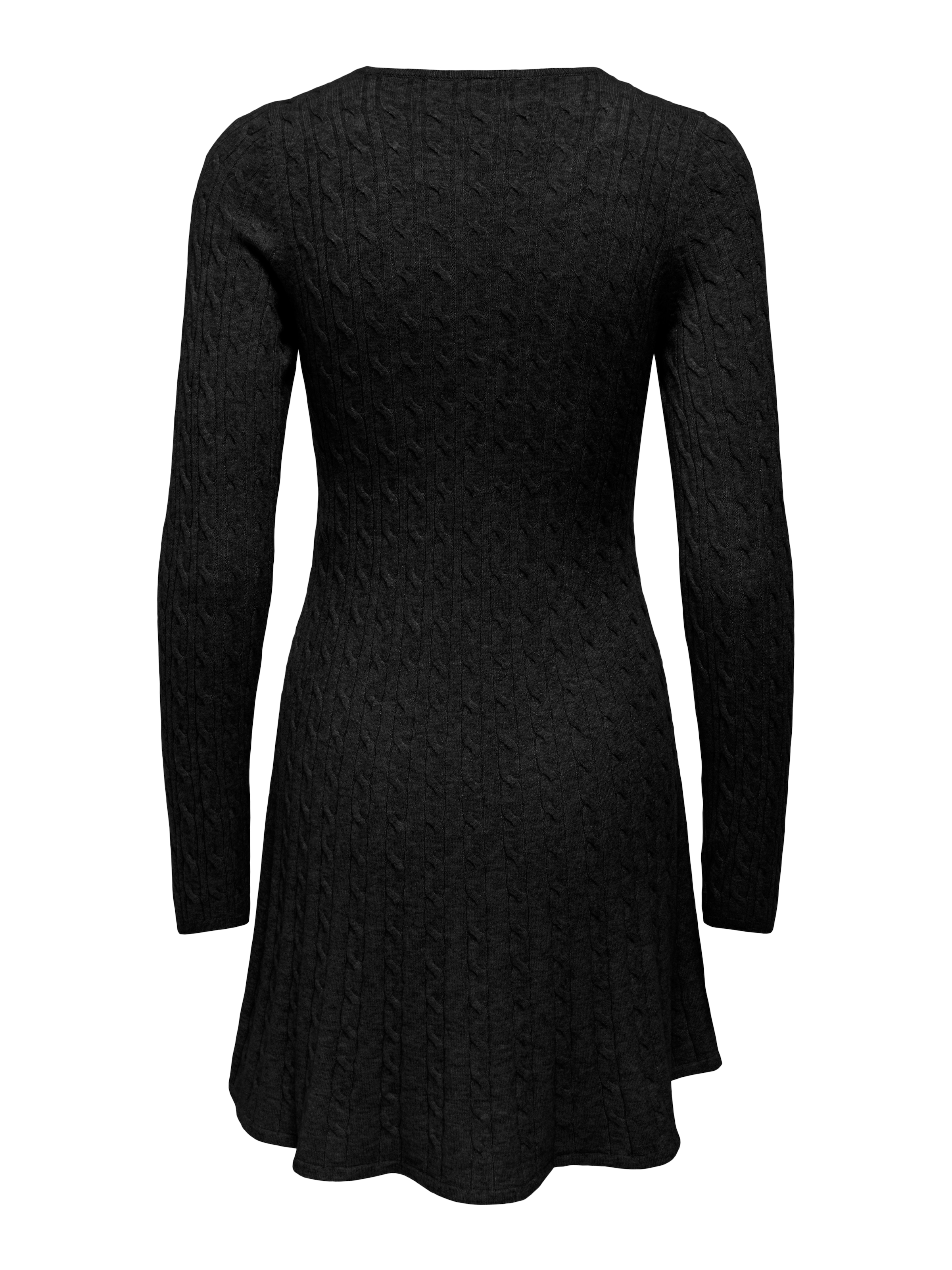 ONLY Robe en tricot »ONLIBI LS O-NECK CABLE DRESS CC KNT« mélange viscose, coupe régulière