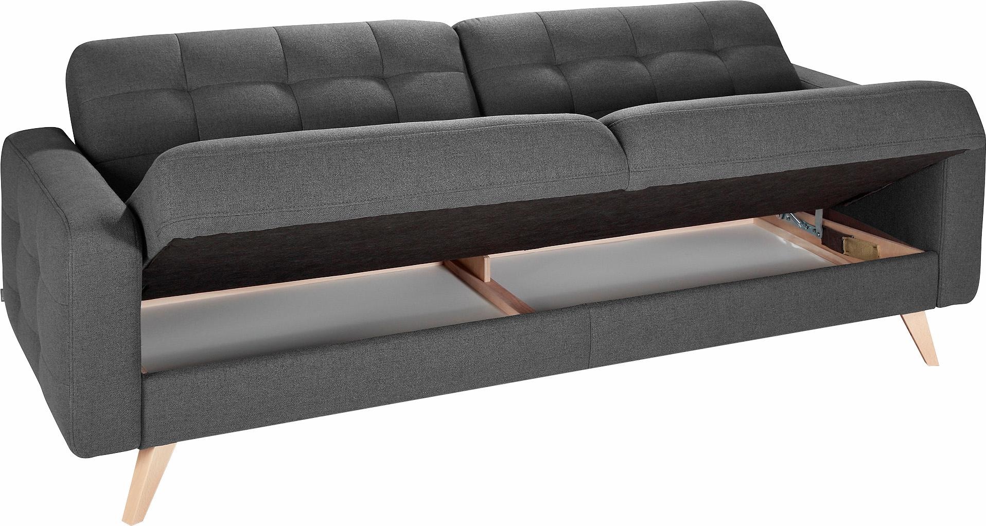 exxpo - sofa fashion 3-places »Nappa, Schlafsofa, bequem, zeitloses Design, L-Form« tolle Detailverarbeitung, mit Bettfunktion und Bettkasten