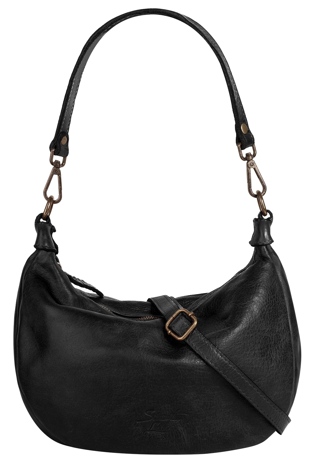 Samantha Look Umhängetasche echt Leder, Made in Italy