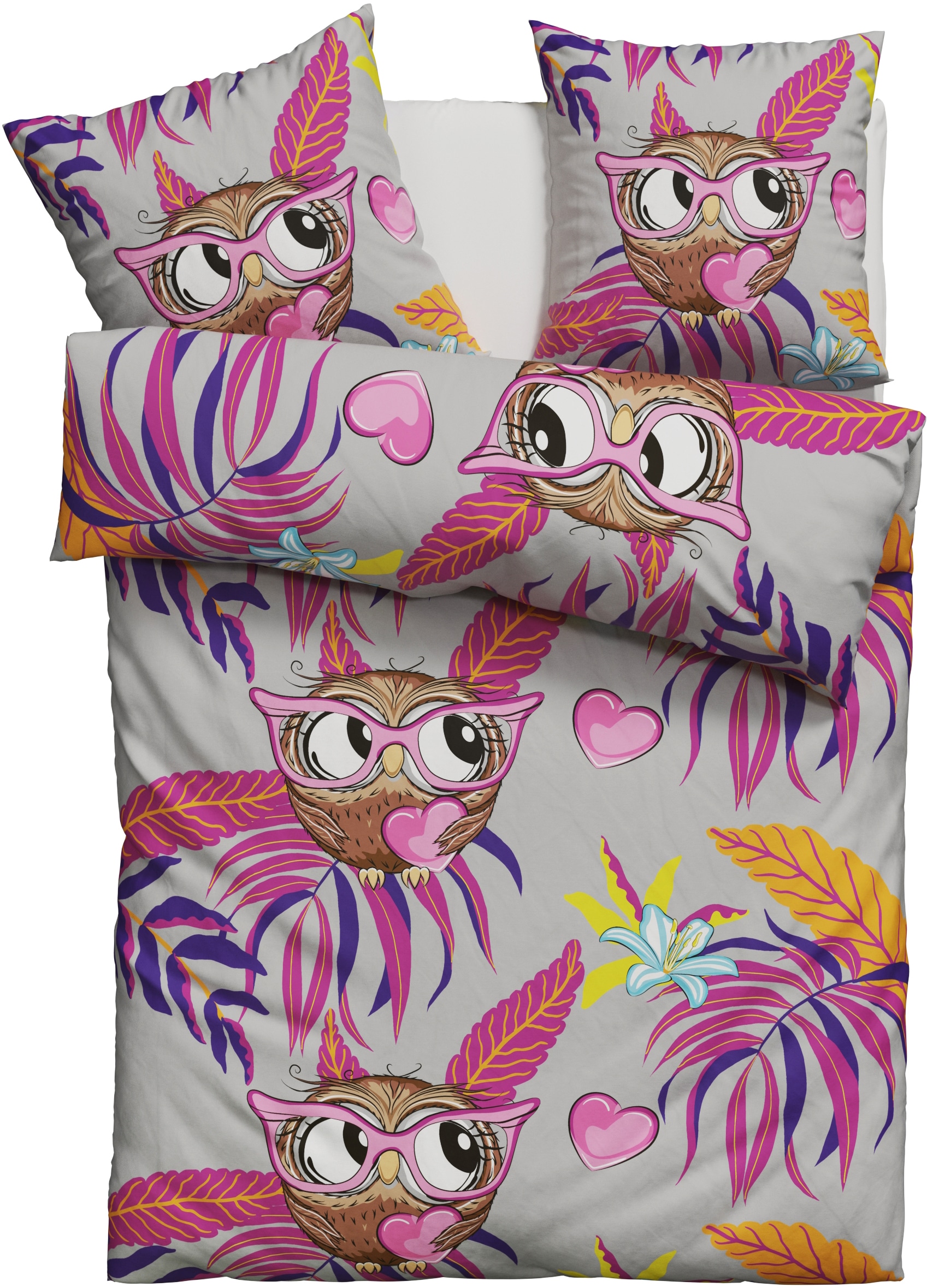 GOODproduct Linge de lit »Physalis« 2 cuis in Gr. 135x200 oder 155x220 cm, 100% Baumwolle, mehrere Designs