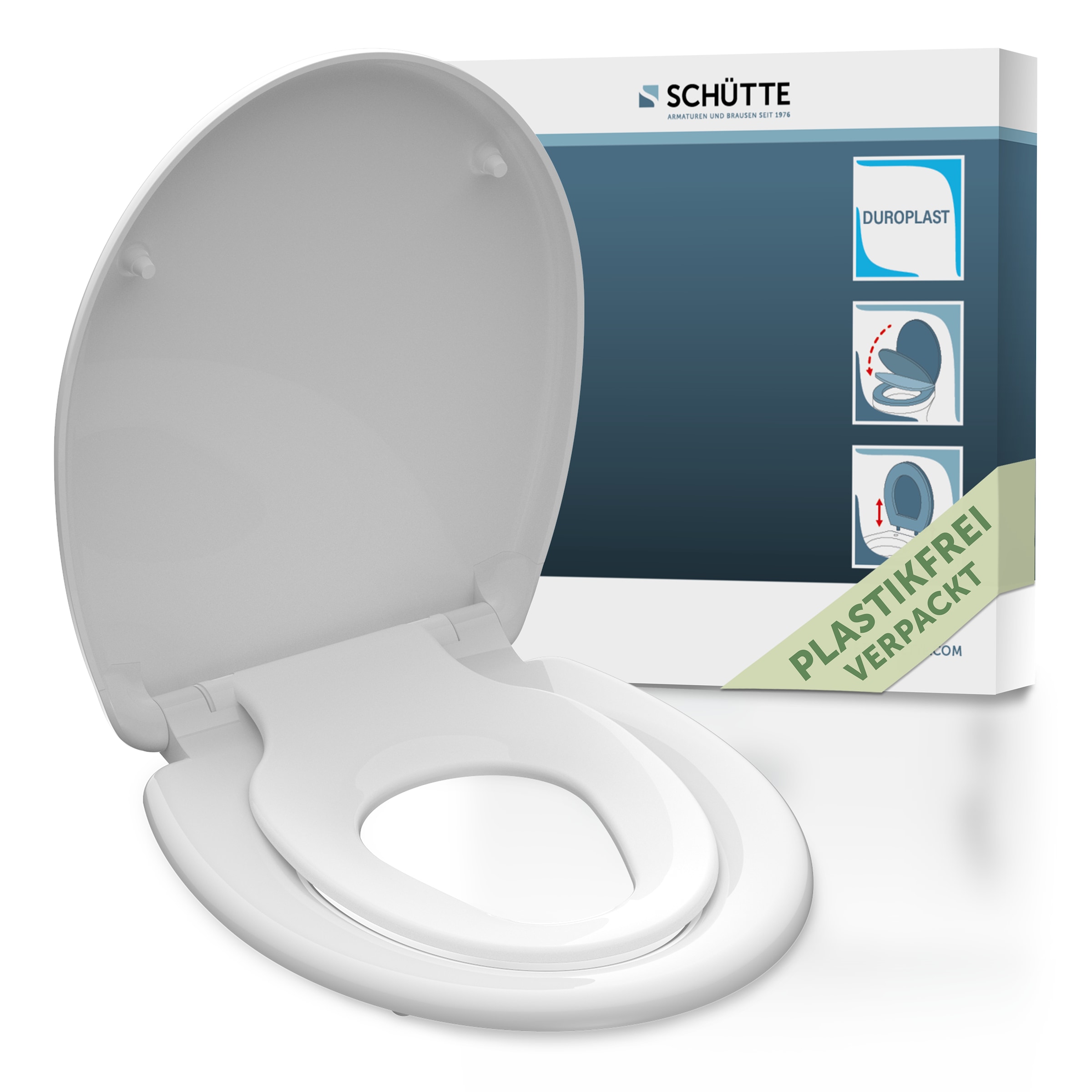 Image of Schütte WC-Sitz "FAMILY WHITE" Duroplast, Absenkautomatik, Schnellverschluss, abnehmbarer Kindersitz