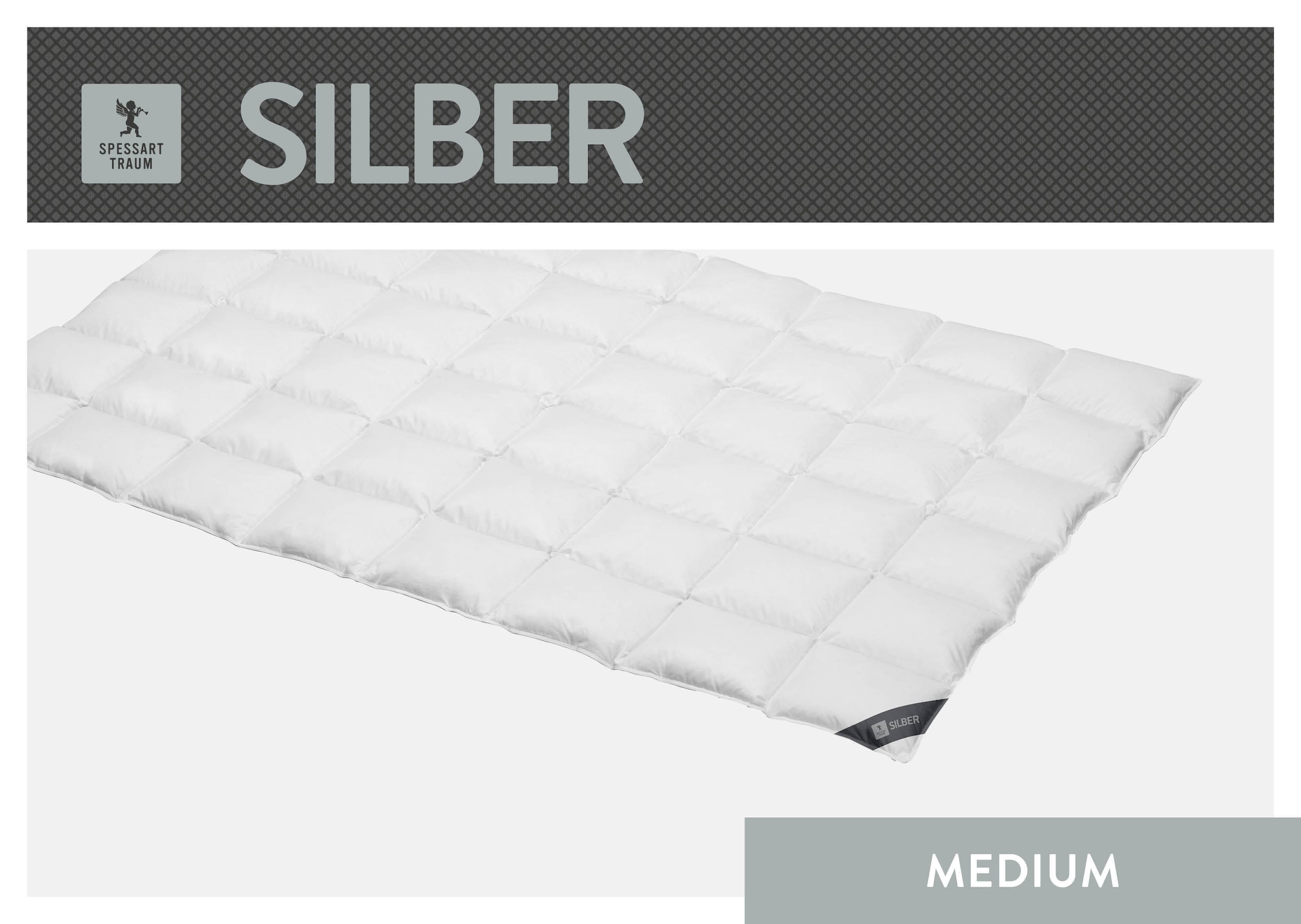 Image of SPESSARTTRAUM Daunenbettdecke "Silber" leicht Füllung 100% Daunen 1 Stk. tlg. hergestellt in Deutschland, allergikerfreundlich