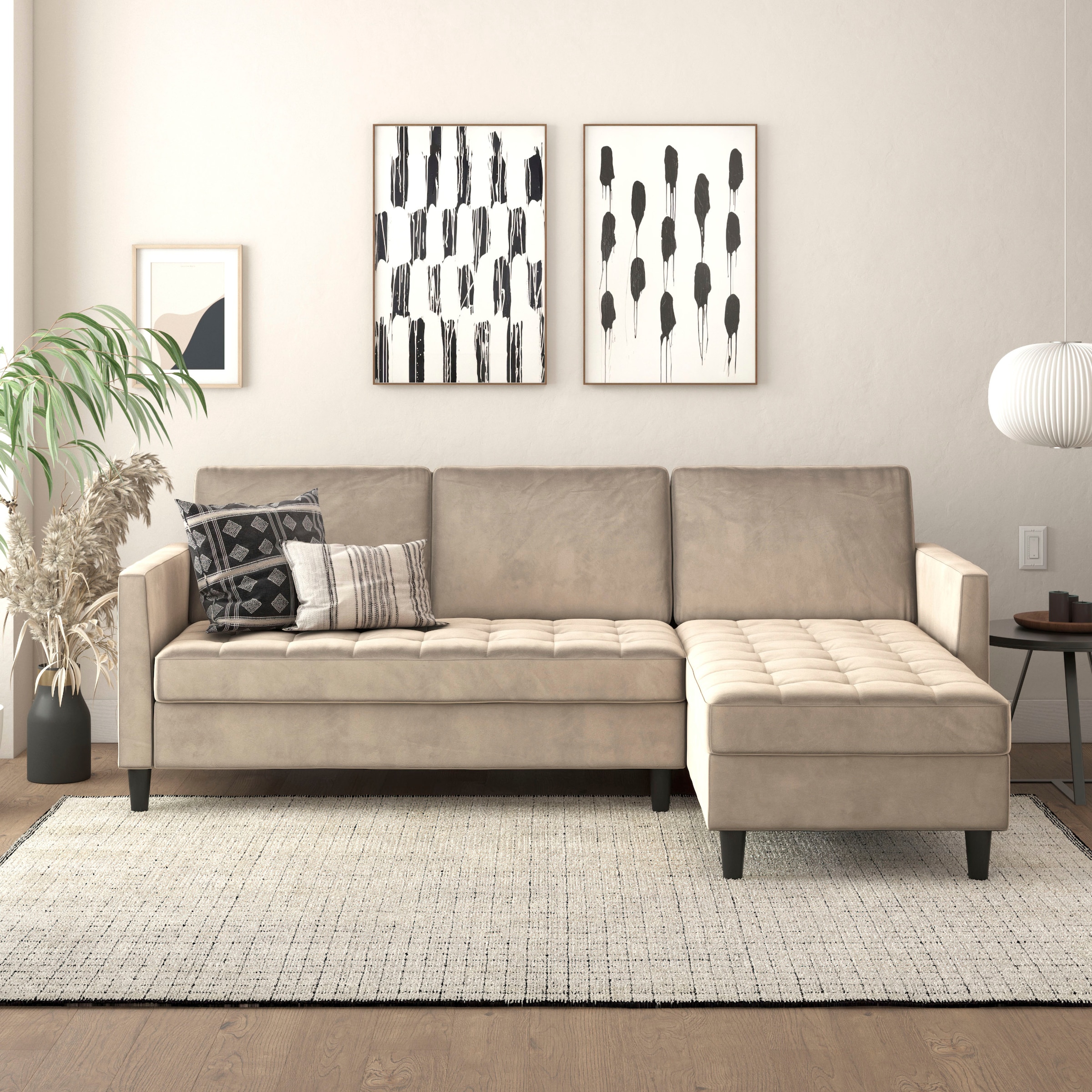 Image of Dorel Home Ecksofa "Presley, L-Form," Ecksofa mit Bett-Funktion und Stauraum, verstellbare Rückenlehne