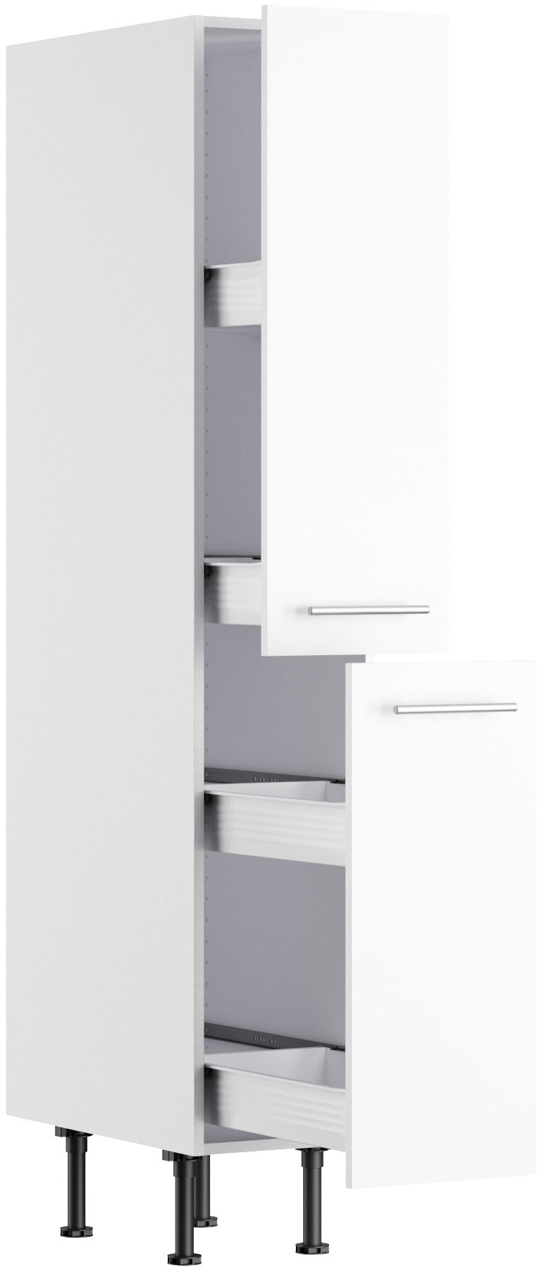 KOCHSTATION Apothekerschrank »KS-Bern2«, Breite 30 cm, Höhe 176,6 cm, 2 Auszüge (Höhe 89,2 /70 cm)