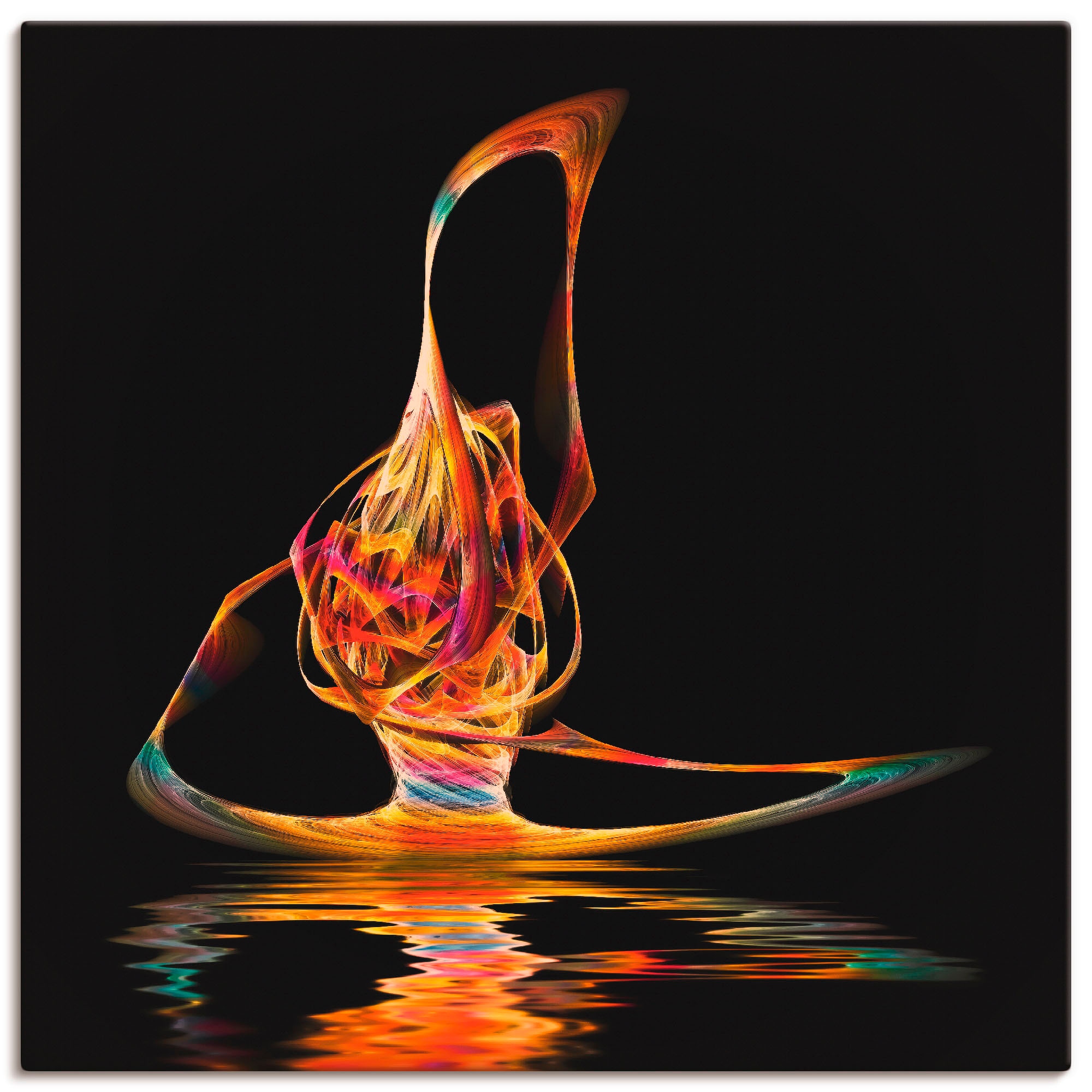 Image of Artland Leinwandbild "Filigraner Surfer" Gegenstandslos 1 Stk. tlg. auf Holzrahmen gespannt