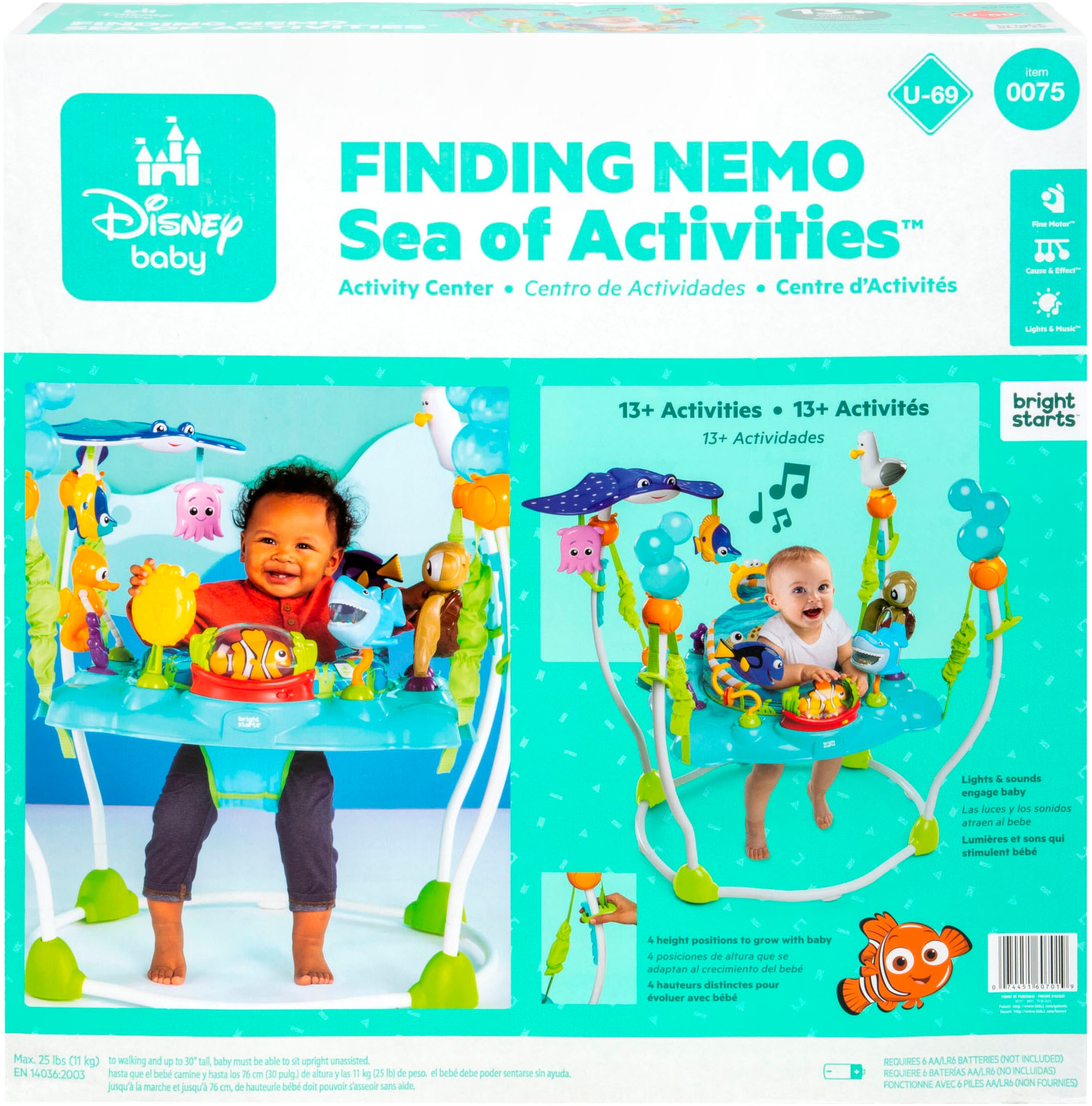 Bright Starts Centre de jeux »Finding Nemo Sea of Activities Jumper« mit Licht- und Soundeffekt