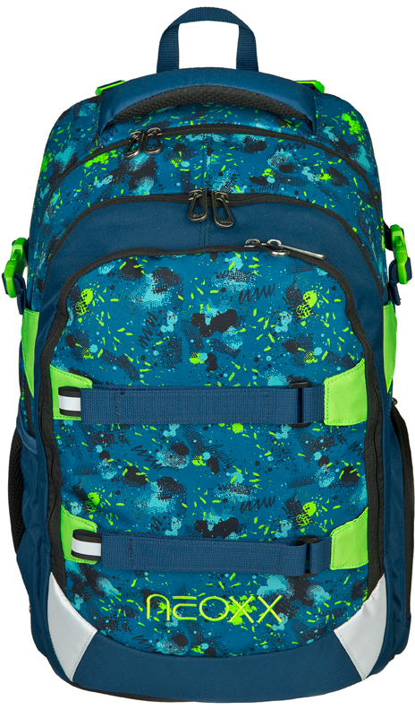 Schulrucksack »Active, Petrol Extrem«, reflektierende Details, aus recycelten...