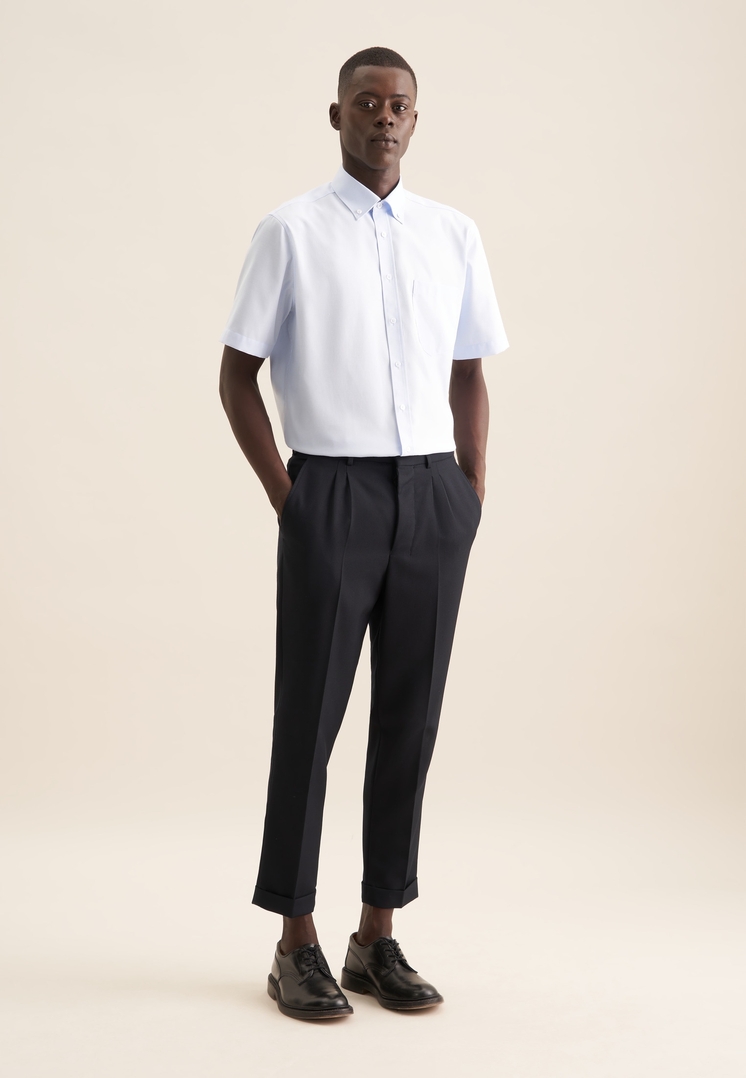 seidensticker Businesshemd »Regular«, Regular 1/2 Button-Down-Kragen Struktur
