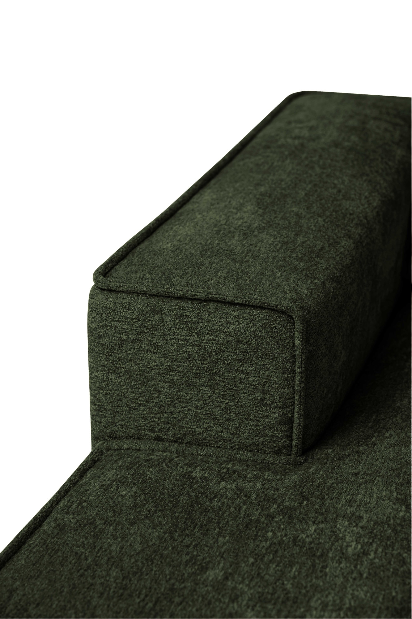 Places of Style Ecksofa »Polsterecke Oland, Struktur, Flachgewebe, Luxus-Microfaser, Boucle«, L-Form, 280 cm, Wellenunterfederung, Skandi-Design, Metallfüsse
