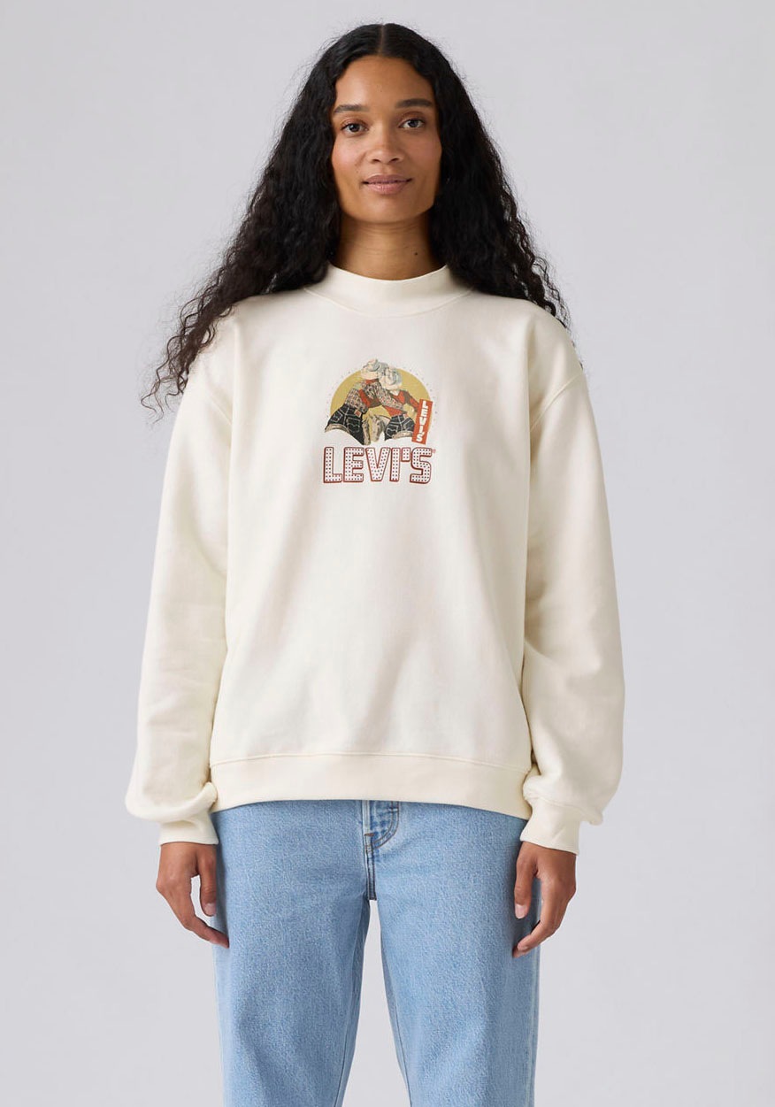 Image of Levis Sweater "GR COLLINS MOCKNE", mit Frontprint und Glitzersteinen