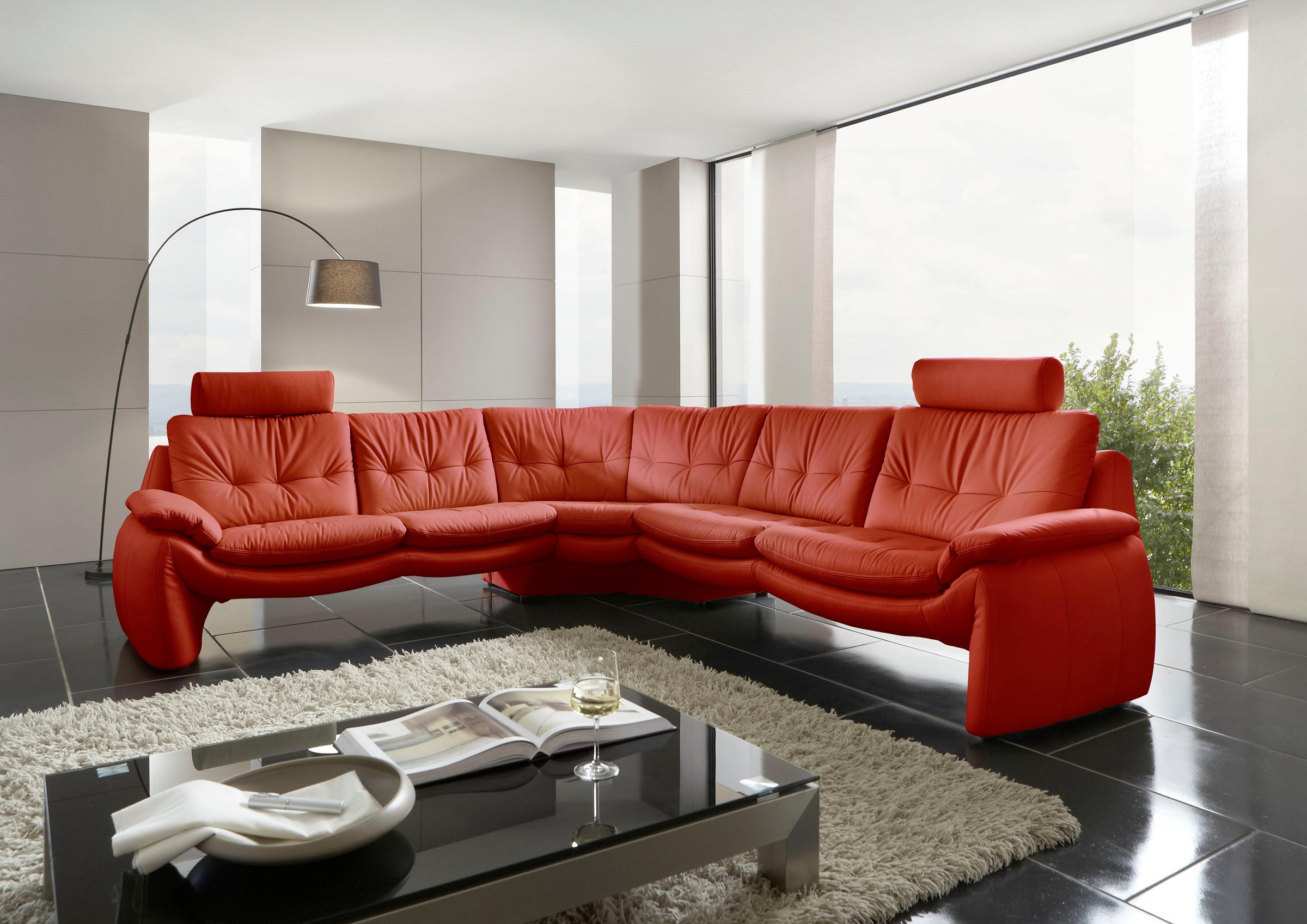 PLACES OF STYLE Ecksofa »Luna L-Form«, in einzigartiger Optik