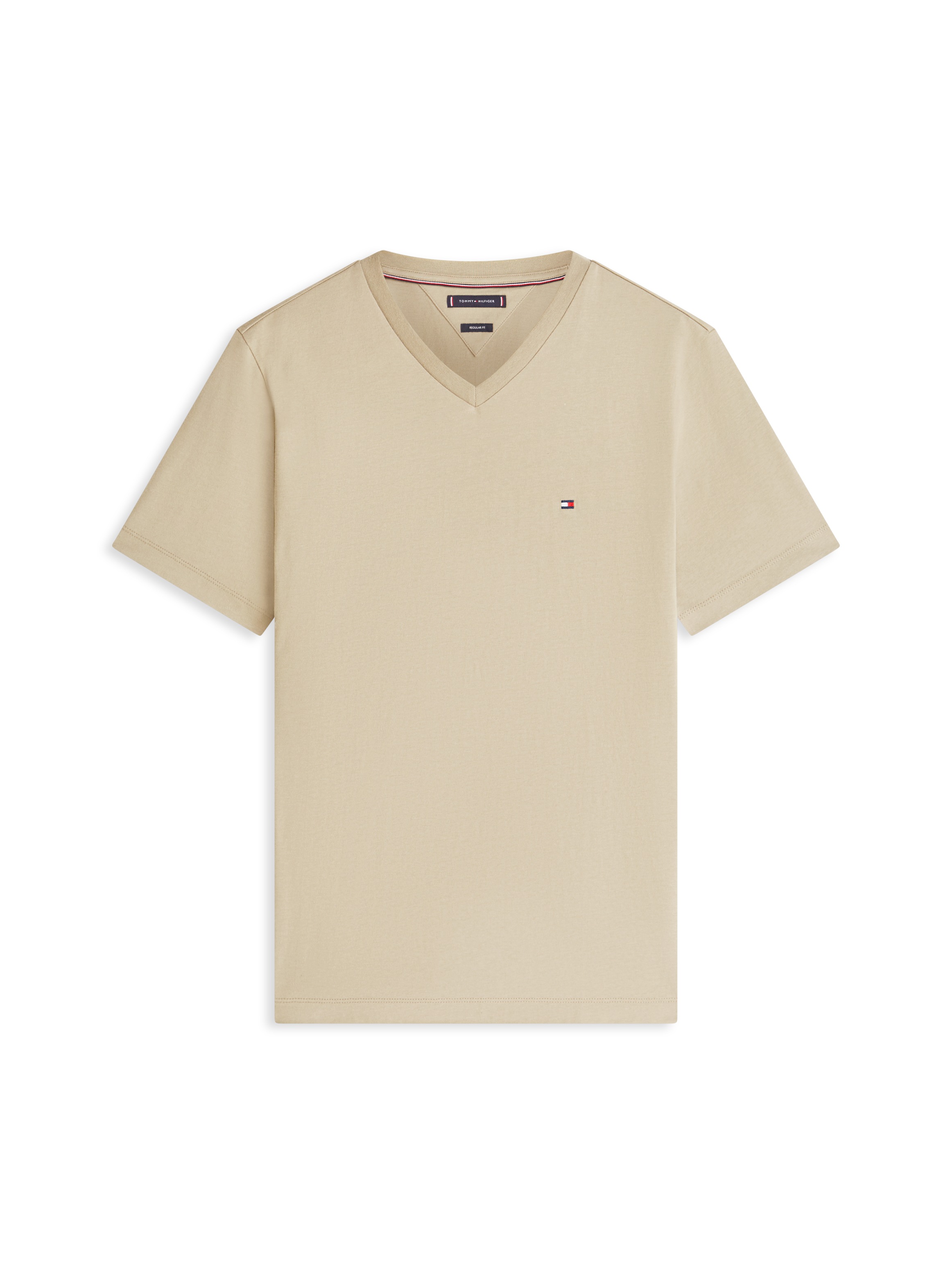 Tommy Hilfiger T-shirt en V »ESSENTIAL V-NECK« unifarben, casual, regular fit, Baumwolle,