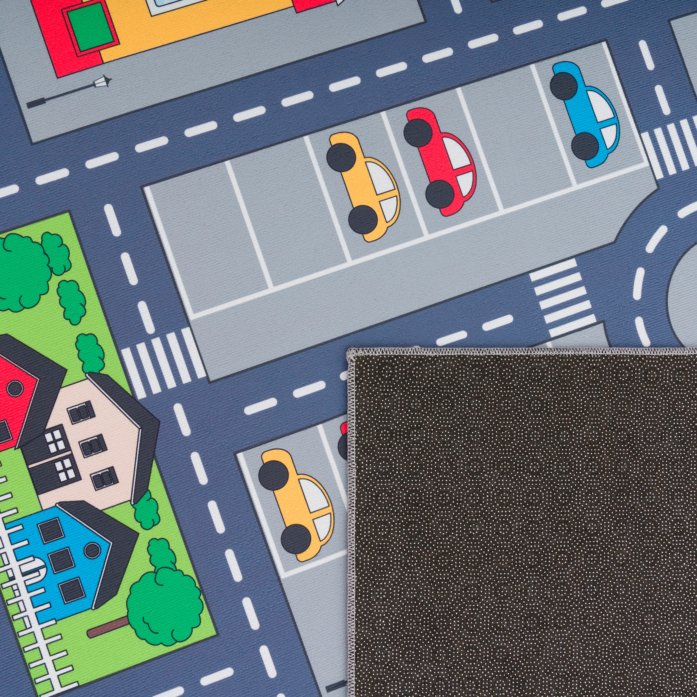 Paco Home Kinderteppich »Bino 576«, rechteckig, 4 mm Höhe, Kurzflor, Strassen-Spiel-Teppich, Kinderzimmer