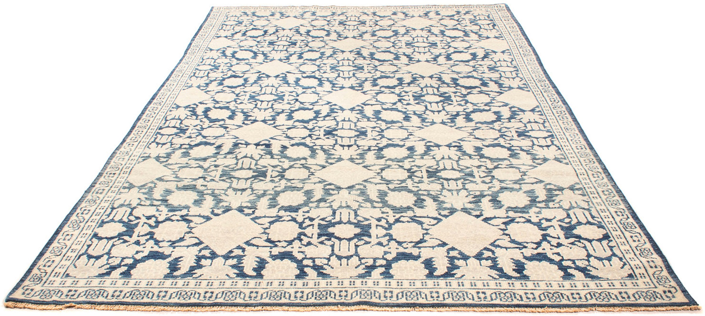 Image of morgenland Designteppich »Designer - 279 x 185 cm - dunkelblau«, rechteckig, 8 mm Höhe, Wohnzimmer, Handgeknüpft, Einzelstück mit Zertifikat bei Ackermann Versand Schweiz