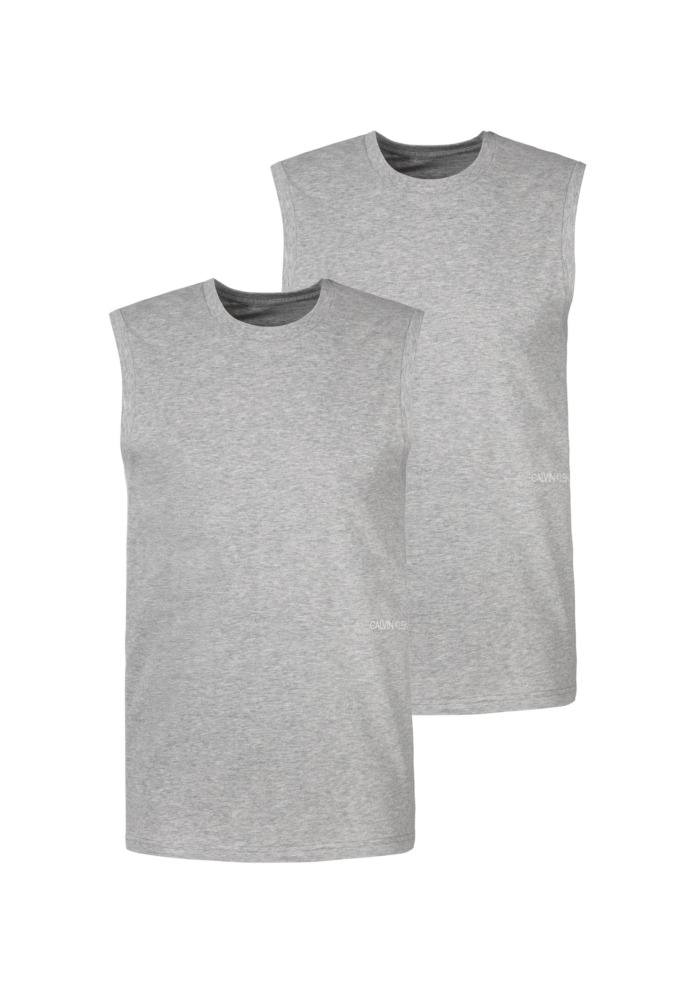Image of Calvin Klein Tanktop, (2er-Pack), mit Logodruck vorn bei Ackermann Versand Schweiz