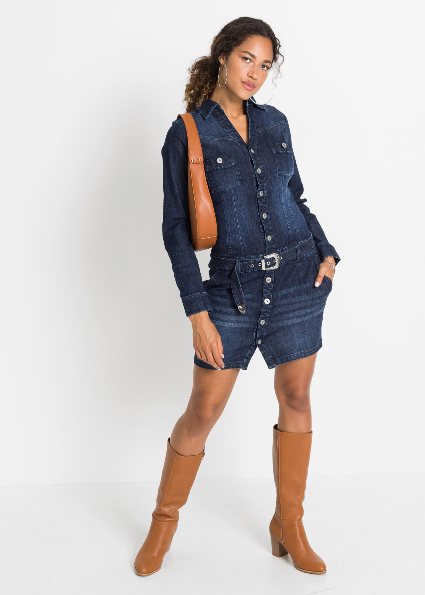 bonprix Robe en jean