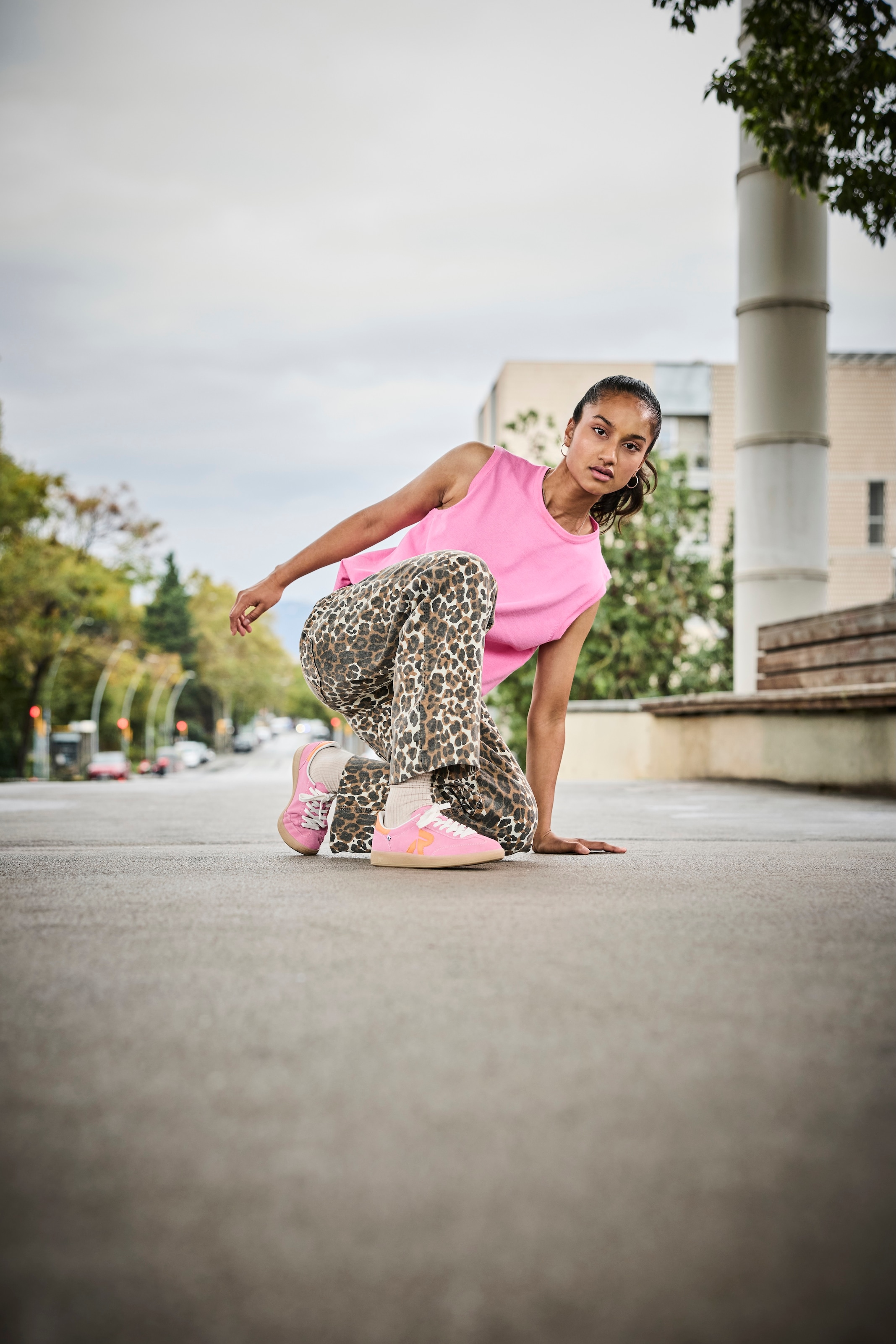 RIEKER Sport Sneakers »San Diego Swing2GO«  Retro-Sneaker, Freizeitschuh, Halbschuh mit herausnehmbarem Fussbett