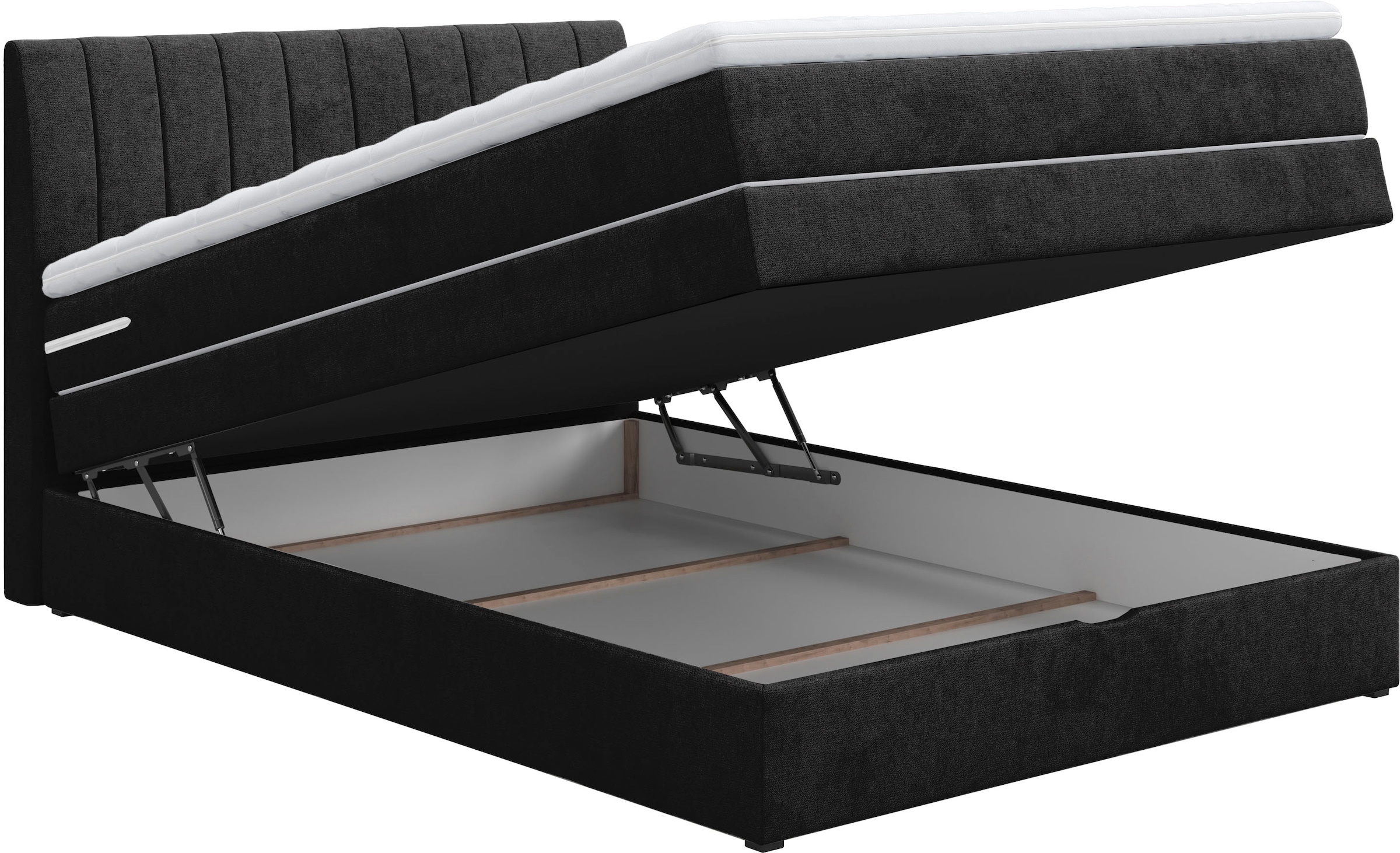 COTTA Lit boxspring »Shark inkl. Bettkasten und Topper« disponible en largeurs 140x200cm, 160x200cm et 180x200cm