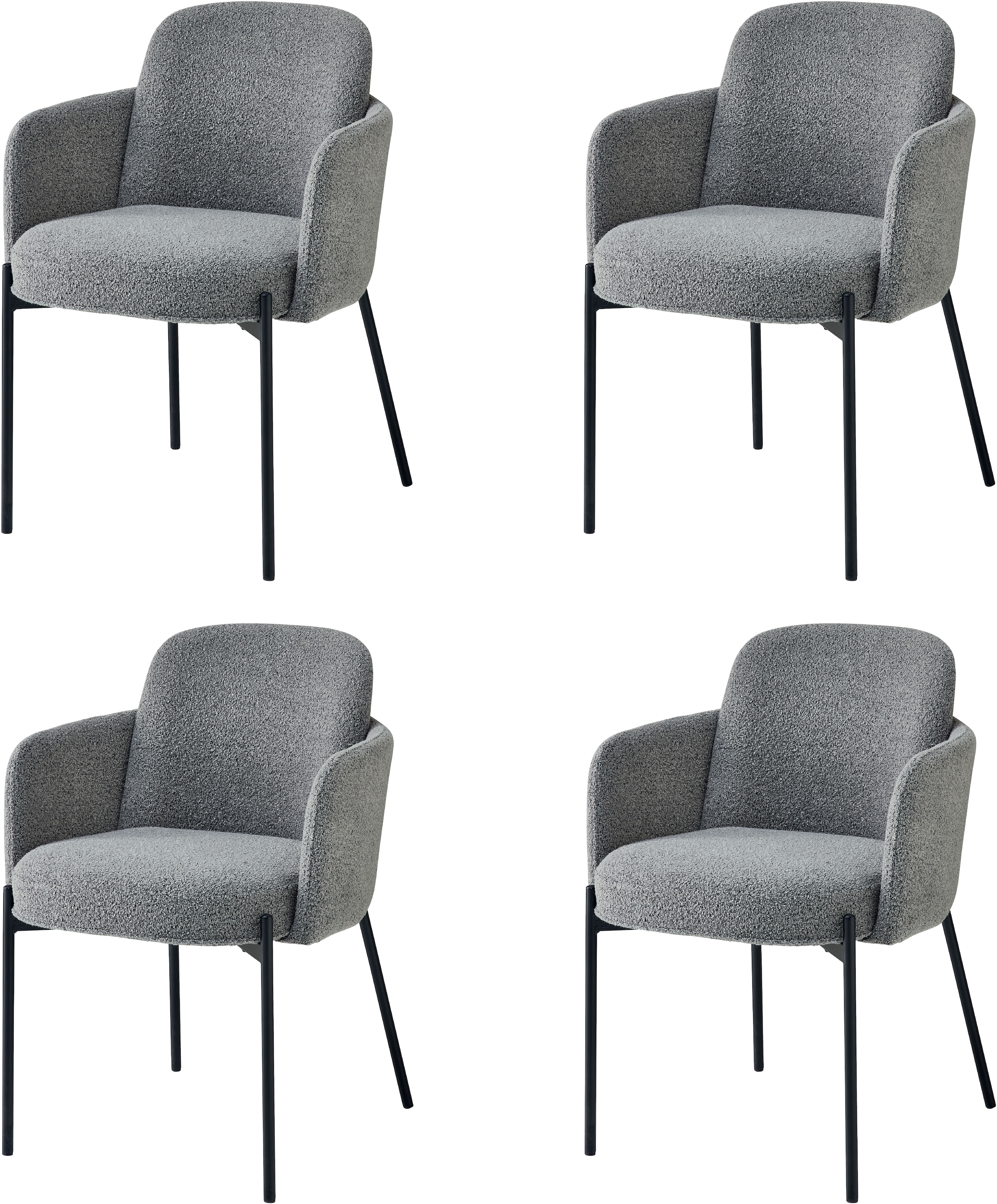Image of Stolkom Armlehnstuhl "Flora BxHxT 61x84x63 cm" (Set) 4 Stk.Breite 61cm, Federkern im Sitz