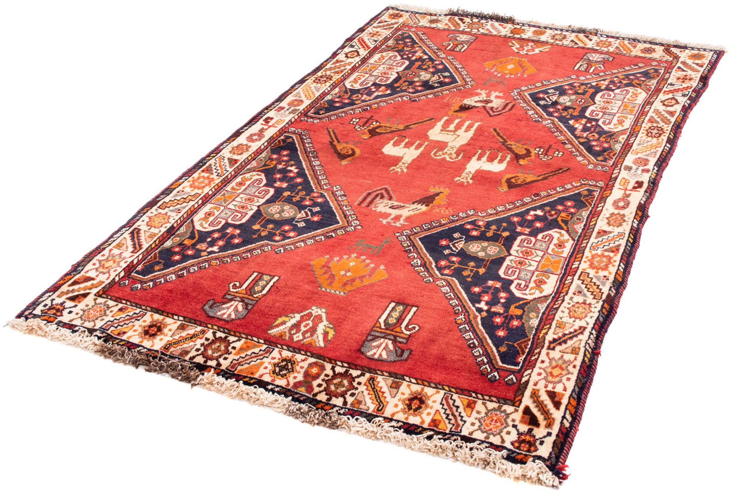 Image of morgenland Orientteppich »Perser - Nomadic - 182 x 112 cm - dunkelrot«, rechteckig, 10 mm Höhe, Wohnzimmer, Handgeknüpft, Einzelstück mit Zertifikat bei Ackermann Versand Schweiz