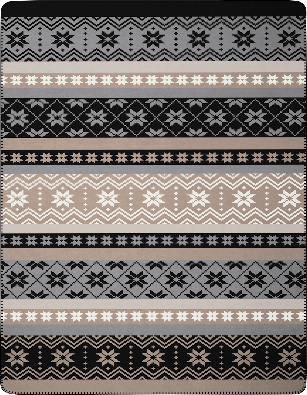 Image of Biederlack Wohndecke "Winter Braid" mit Zierstich