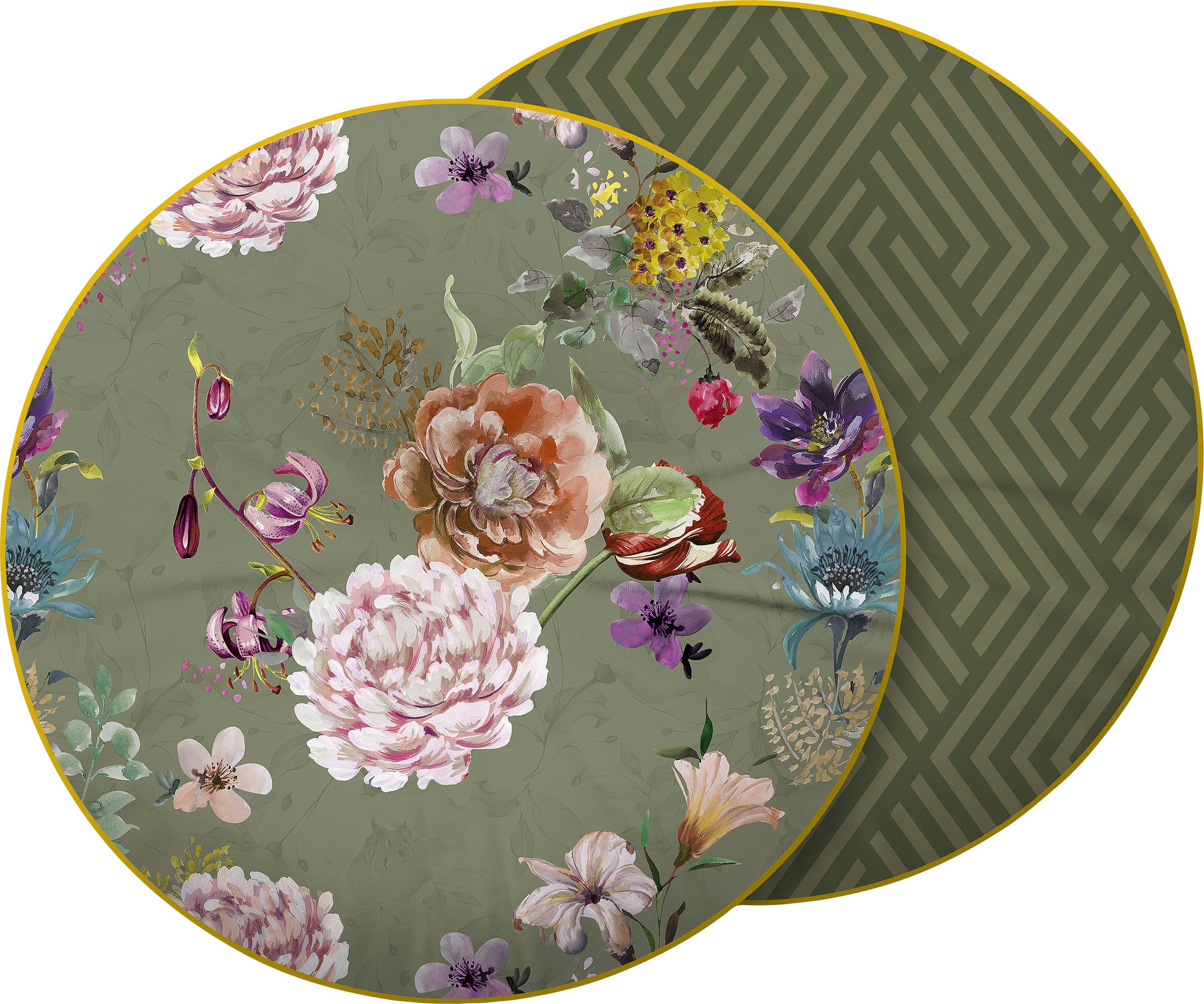 Image of Descanso Dekokissen »Parma«, (1 St., 1 55 cm rund Dekokissen-Mit Biese), mit Biese bei Ackermann Versand Schweiz