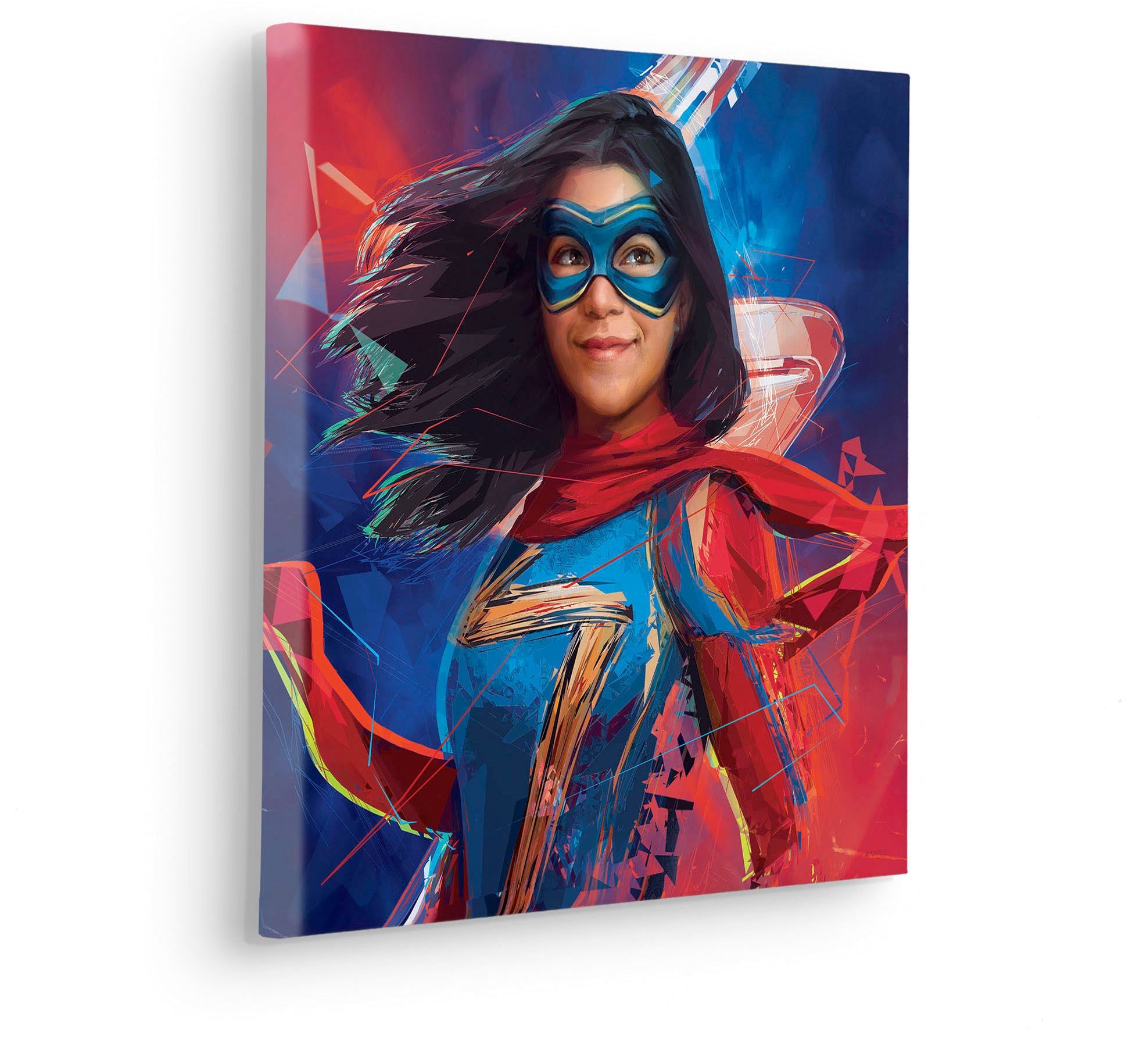 Komar Leinwandbild »Miss Marvel - Grösse 40 x 40 cm«, Disney, (1 St., 40 x 40 cm (Breite x Höhe), Keilrahmenbild mit Echtholzrahmen, Kinderzimmer