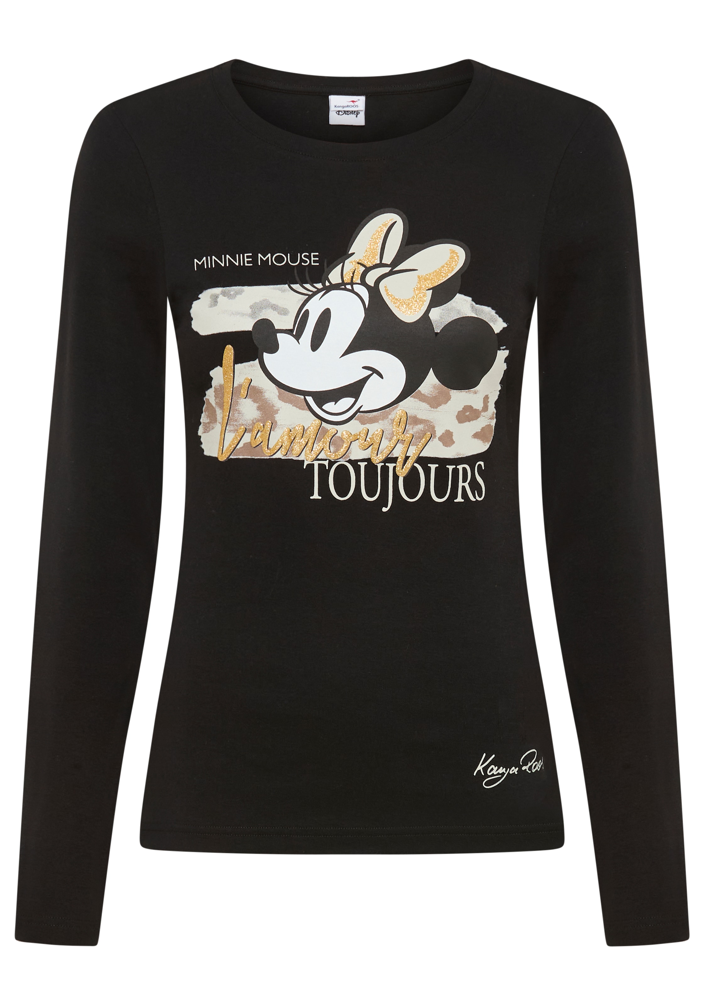 KangaROOS Langarmshirt, mit süssem Minnie-Mouse Print