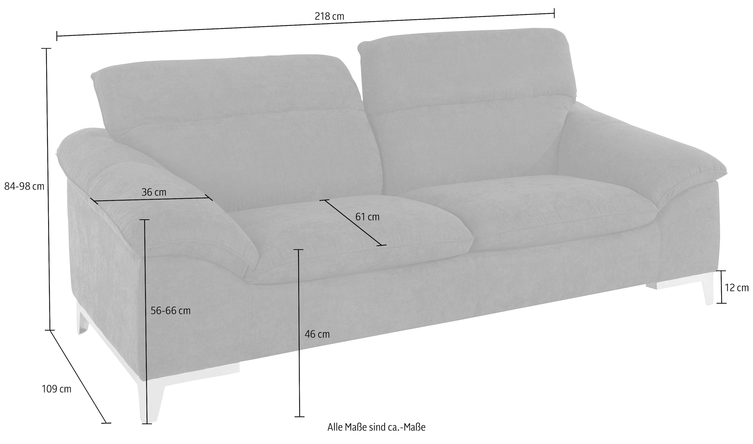 COTTA 2-Sitzer »Teresa« mit Kopfteilverstellung