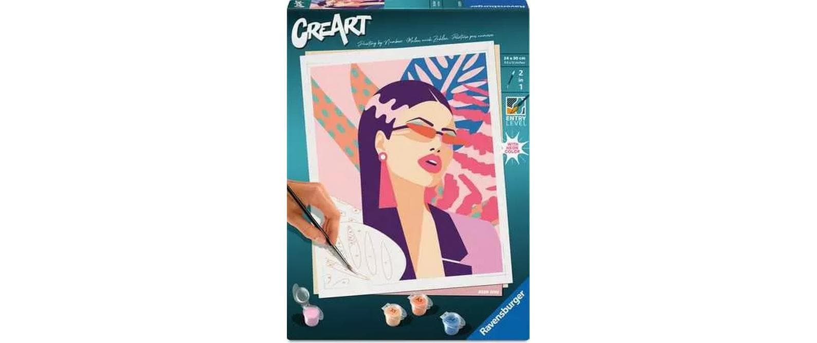 Ravensburger Peinture par numéros »CreArt Neon Diva 24 x 30 cm«