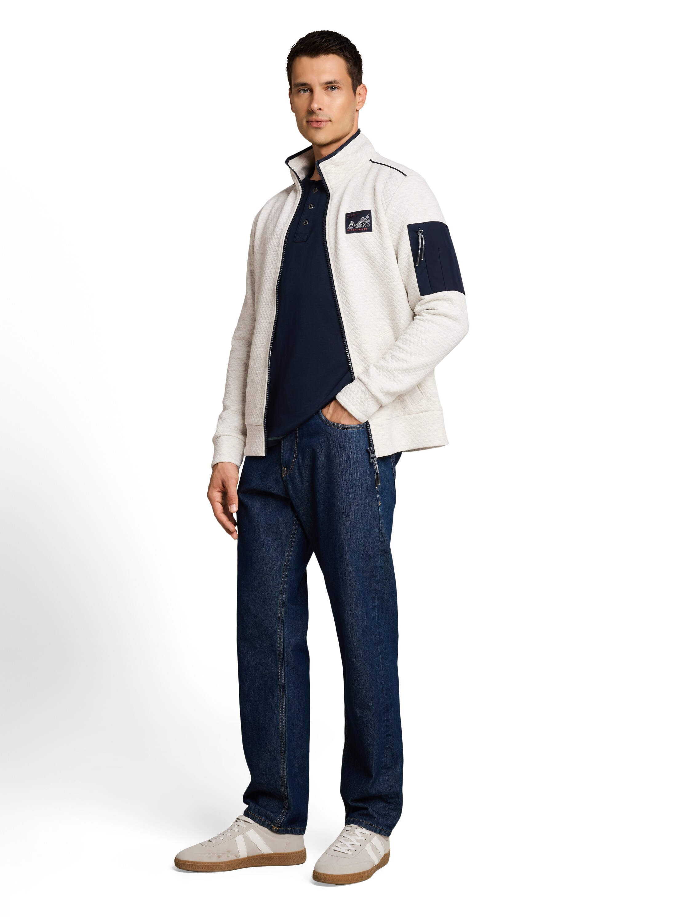 TOM TAILOR Sweatjacke Praktischer Stehkragen mit Reissverschluss / Sportiver Look