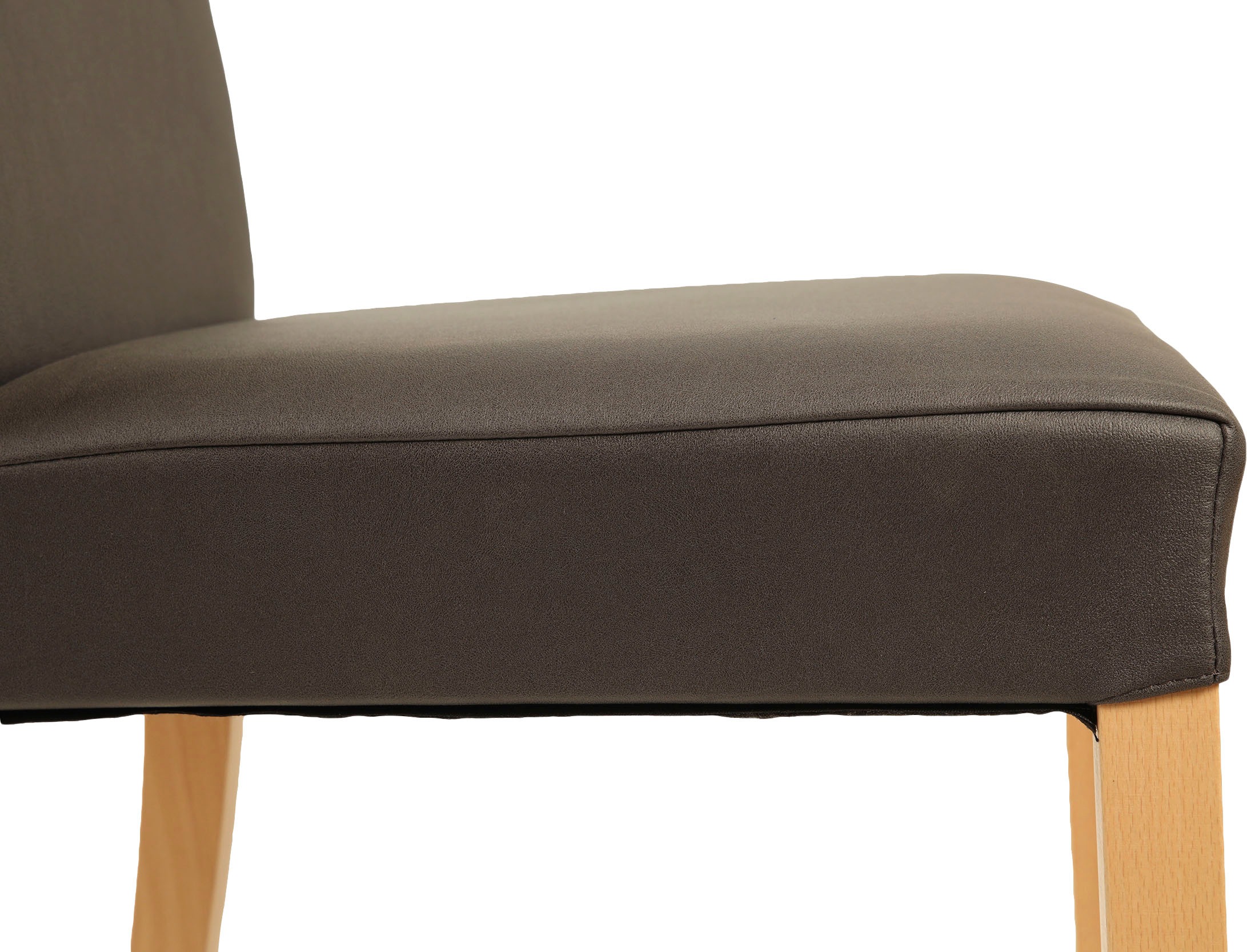 Home affaire 4-Fussstuhl »Nina«, (Set), 2 St., Microfaser, strapazierfähige Microfaser, Gestell Buche natur oder wenge lackiert