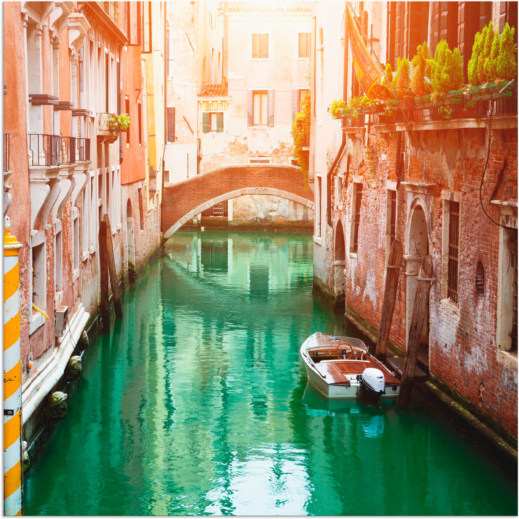 Leinwandbild, Wandaufkleber »Venedig Poster St.), Canal«, als Grössen versch. in Alubild, Wandbild (1 bequem Artland Italien, kaufen oder