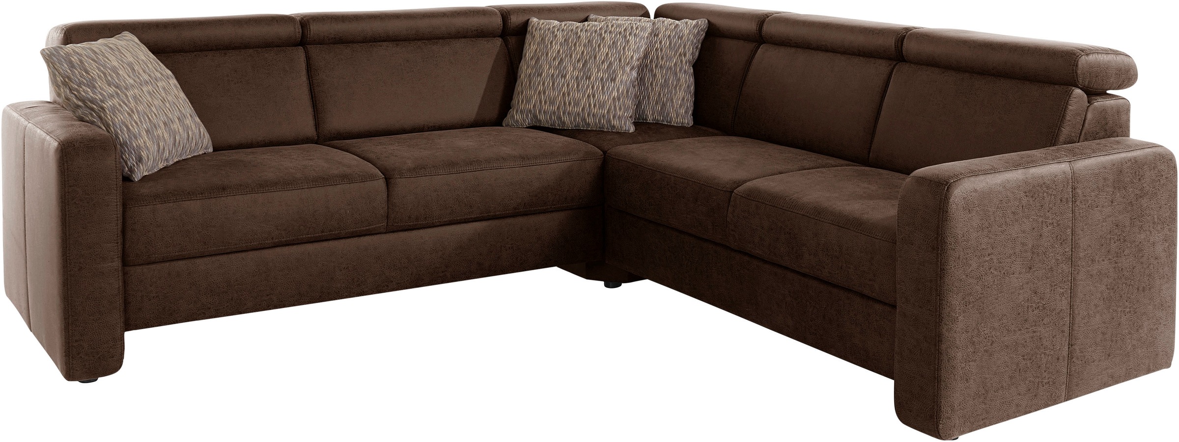 sit&more Ecksofa »Bologna L-Form« Kopfteilverstellung, wahlweise mit Bettfunktion und Schubkasten