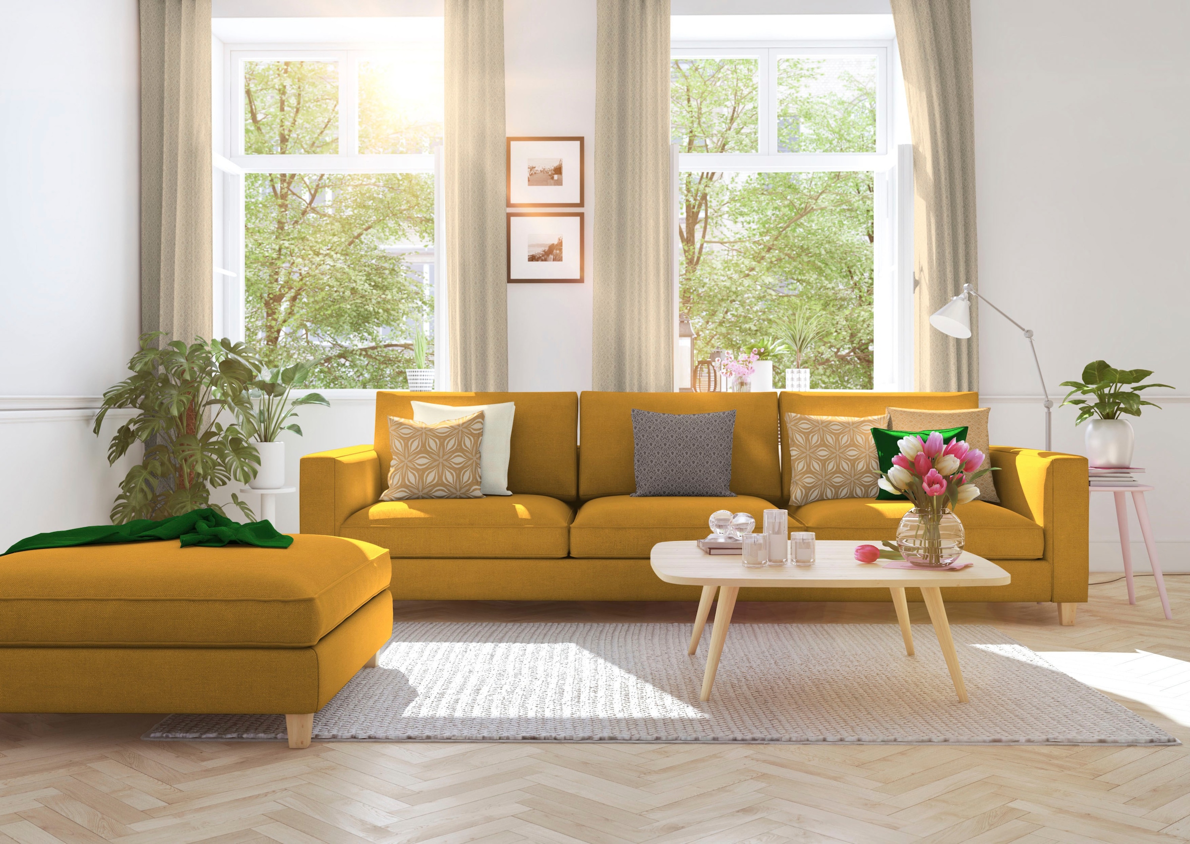 Adam Vorhang »Urban Cactus« Ösen 1 Stk. tlg. aus 100% Bio-Baumwolle