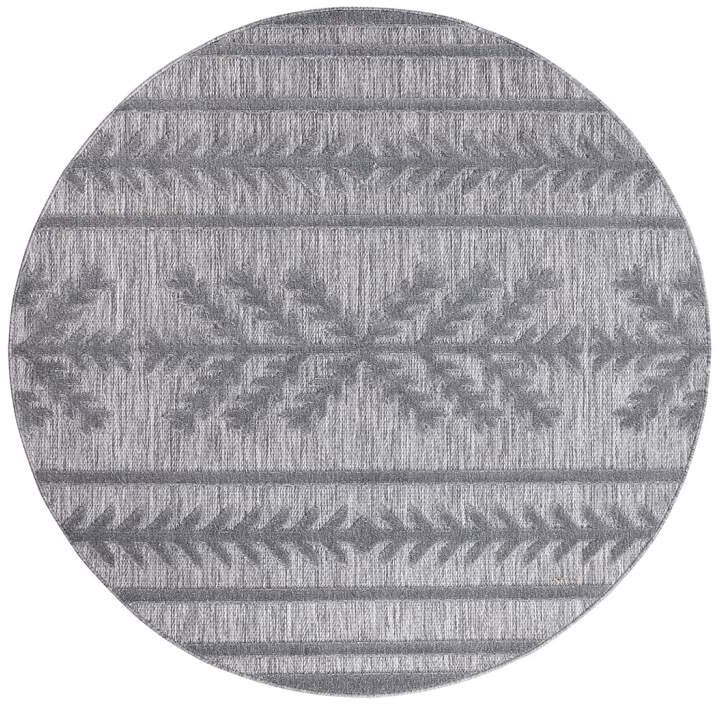 Carpet City Teppich »In-& Outdoorteppich Santorini 411, 3D-Effekt, Boho-Optik«, rund, 5 mm Höhe, Wetterfest & UV-beständig für Terrasse, Balkon, Küche, Flur