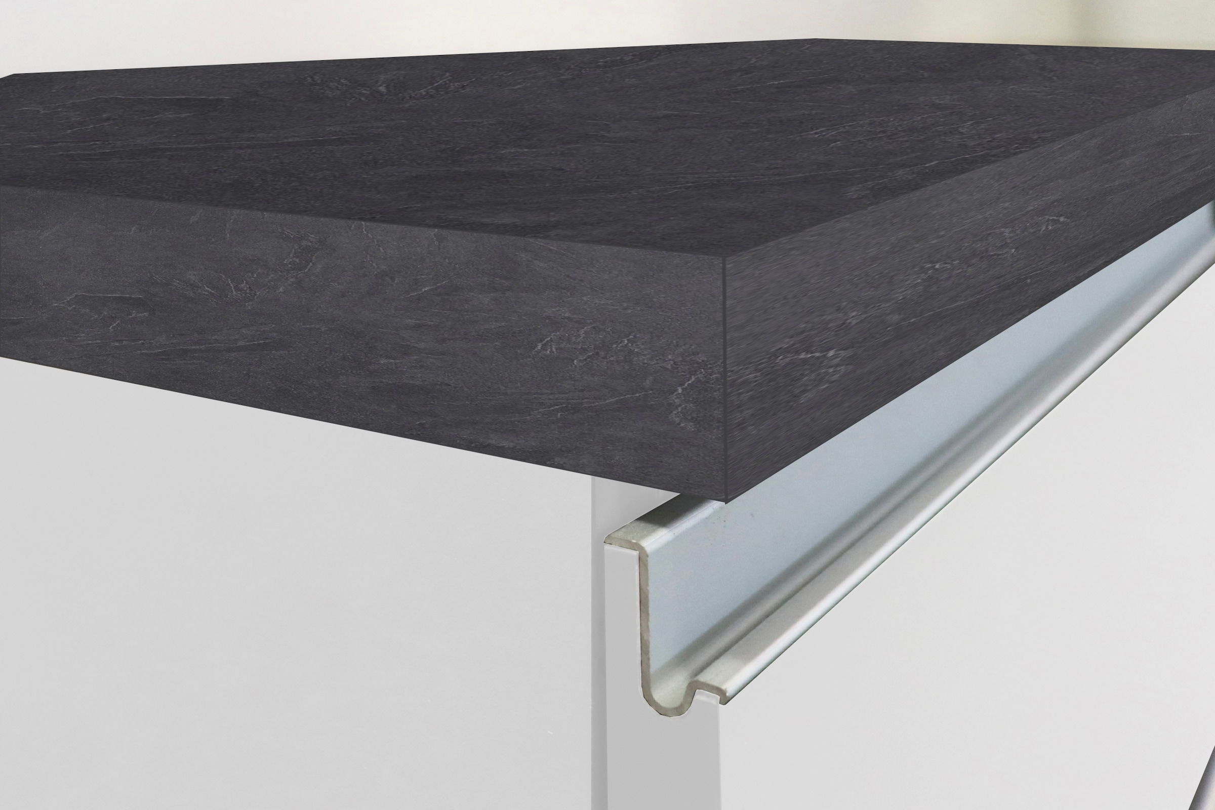 KOCHSTATION Kitchenette »KS-Sole« Breite 256 cm, Hängeschränke mit Milchglas, ohne E-Geräte