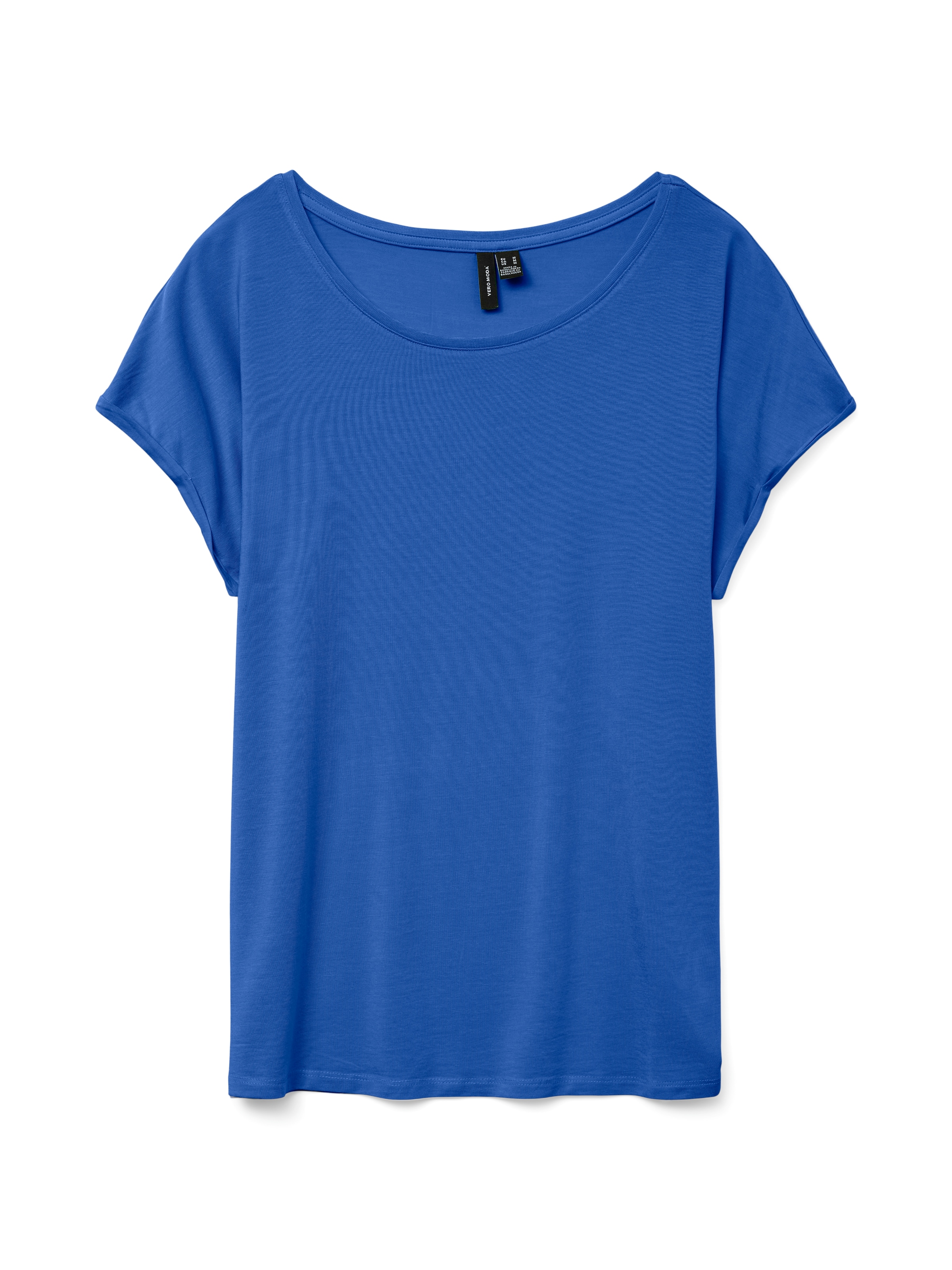 Vero Moda Shirt à col rond »VMAVA PLAIN SS TOP GAJRS NOOS« Materialmix, regular fit