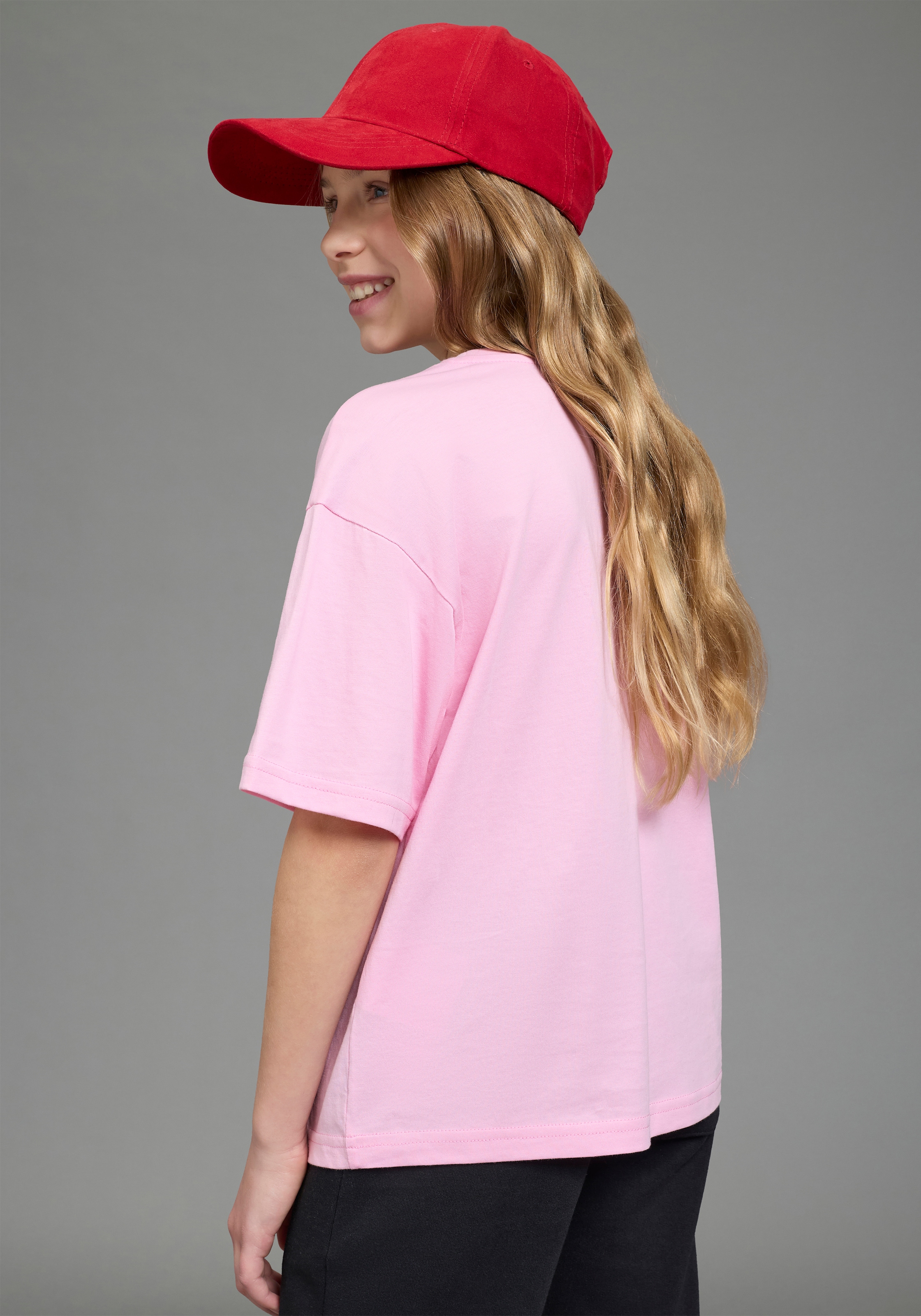 KIDSWORLD T-shirt »Shirt mit Kirschen-Print« lässige Passform, Kurzarm, bedruckt, aus Baumwolle